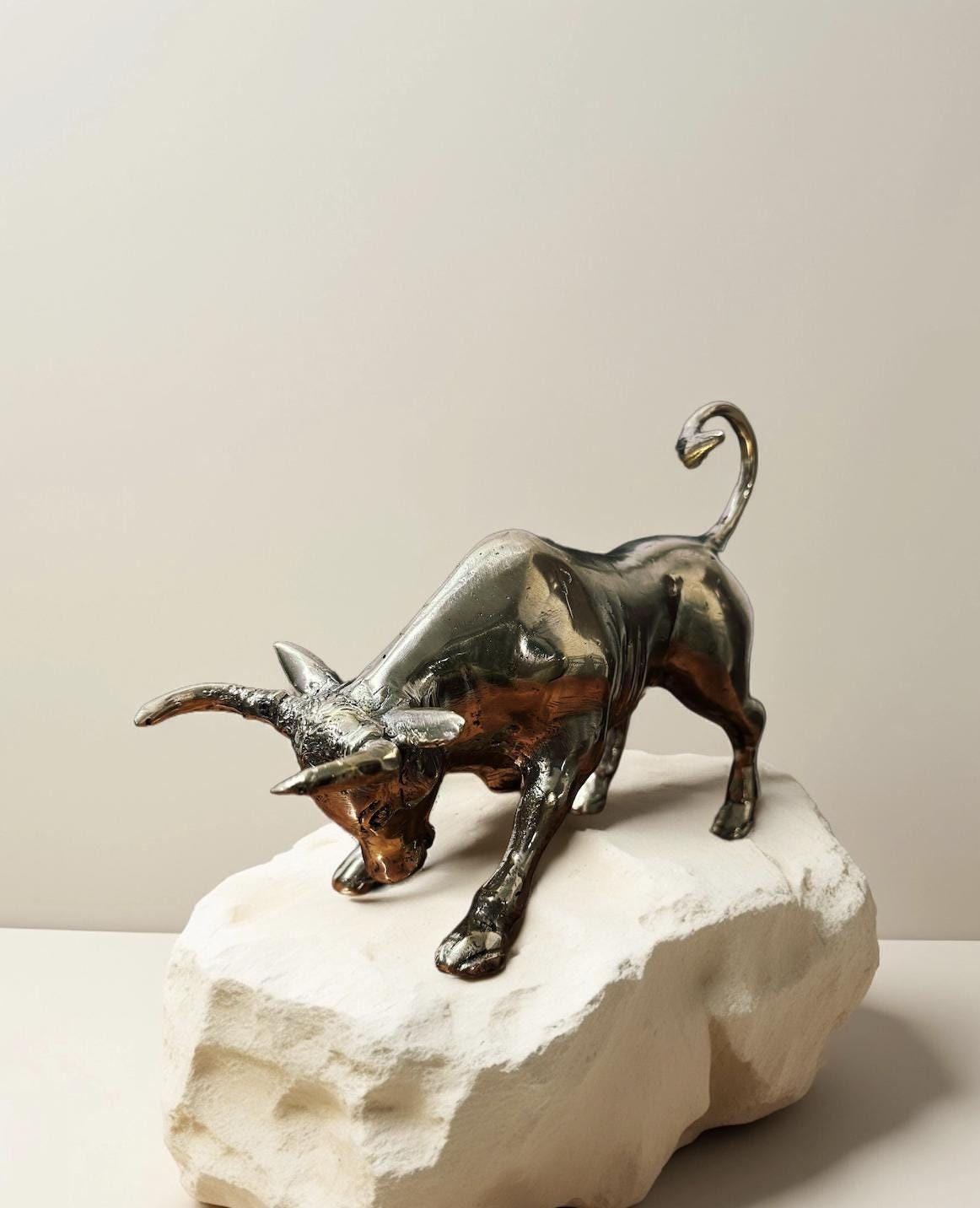 Golden Bull Sculpture