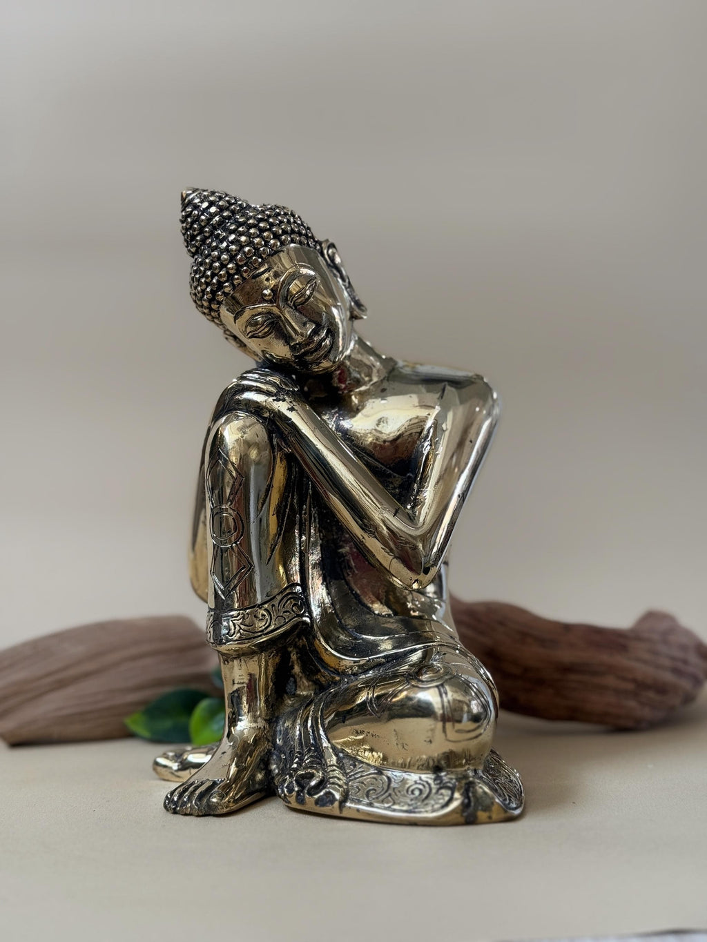 Brass Buddha Resting Head Statue