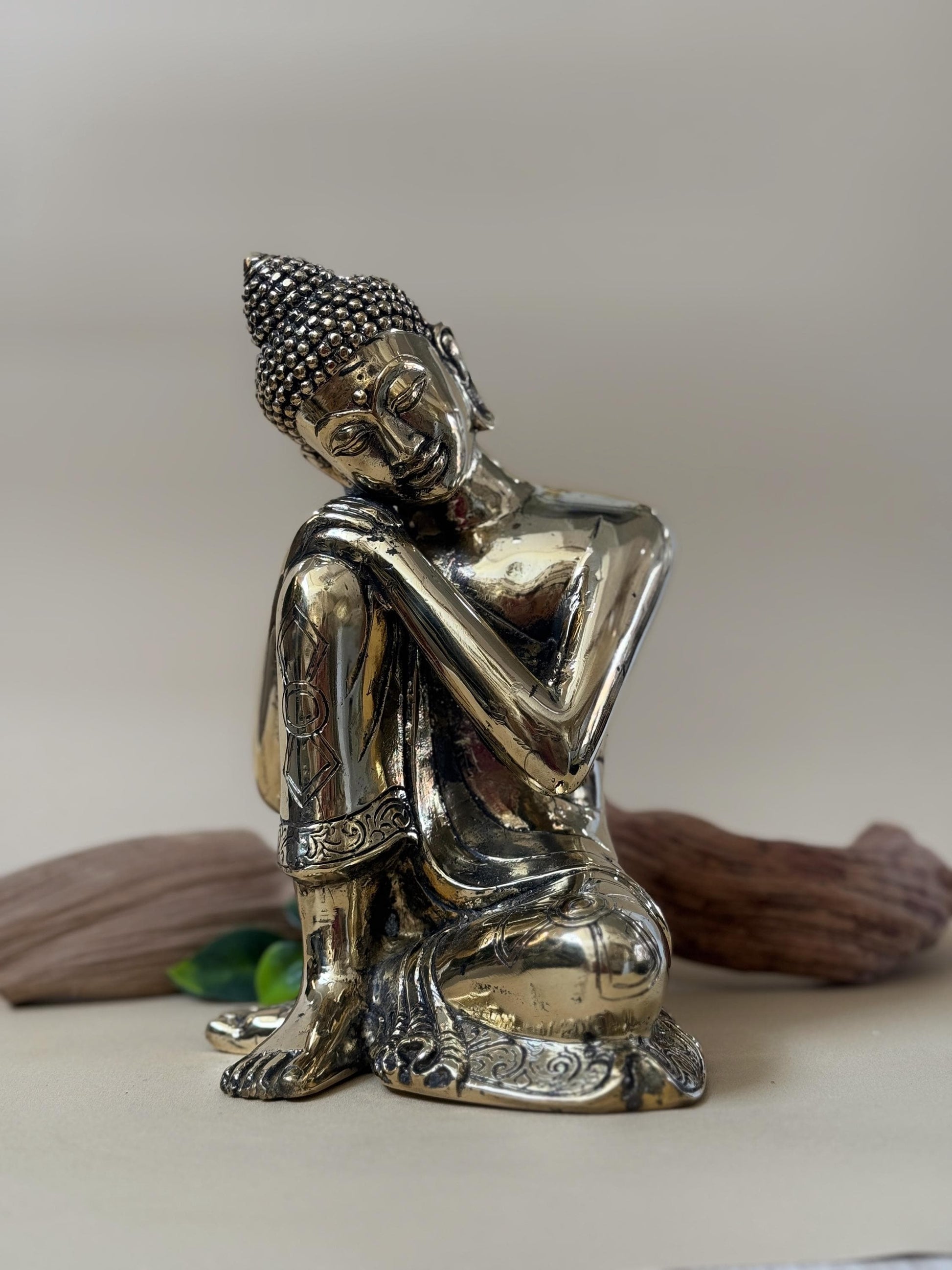 Brass Buddha Resting Head Statue