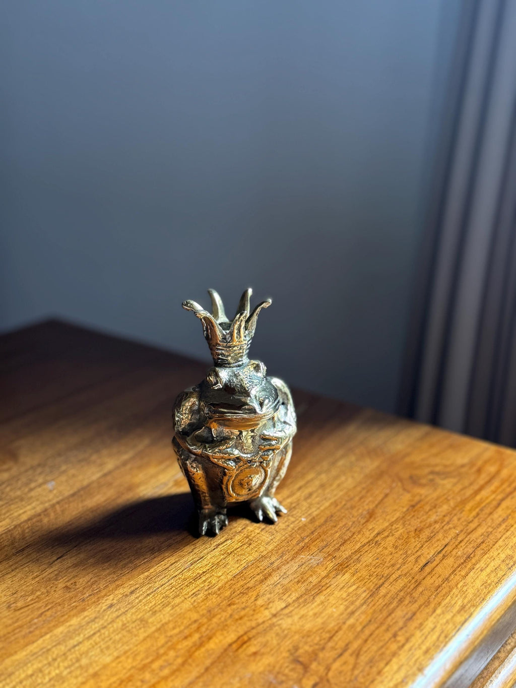 Brass Frog Candleholder Set