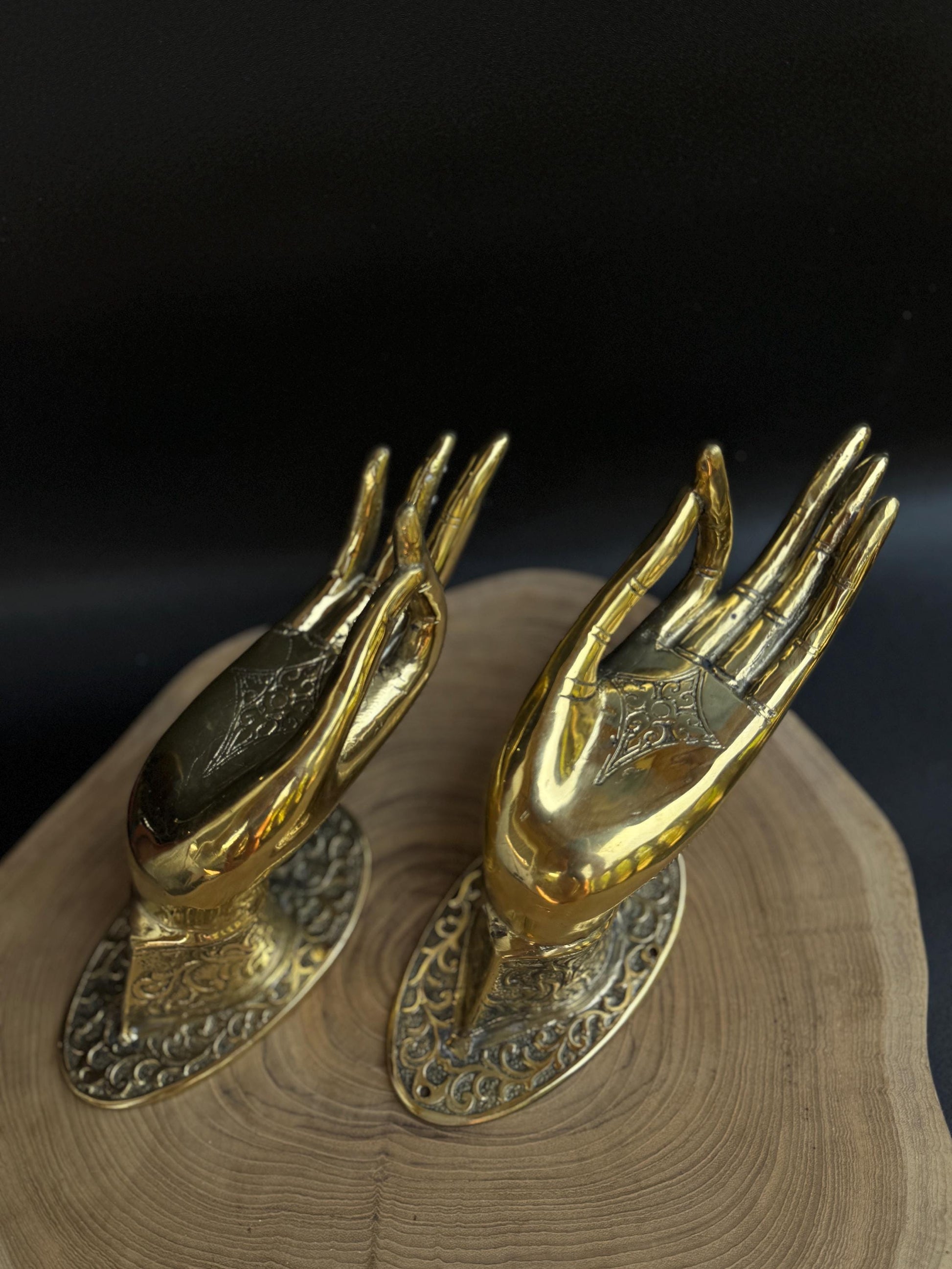 Brass Buddha Hands Door Handles – Antique-Style Mudra Hook