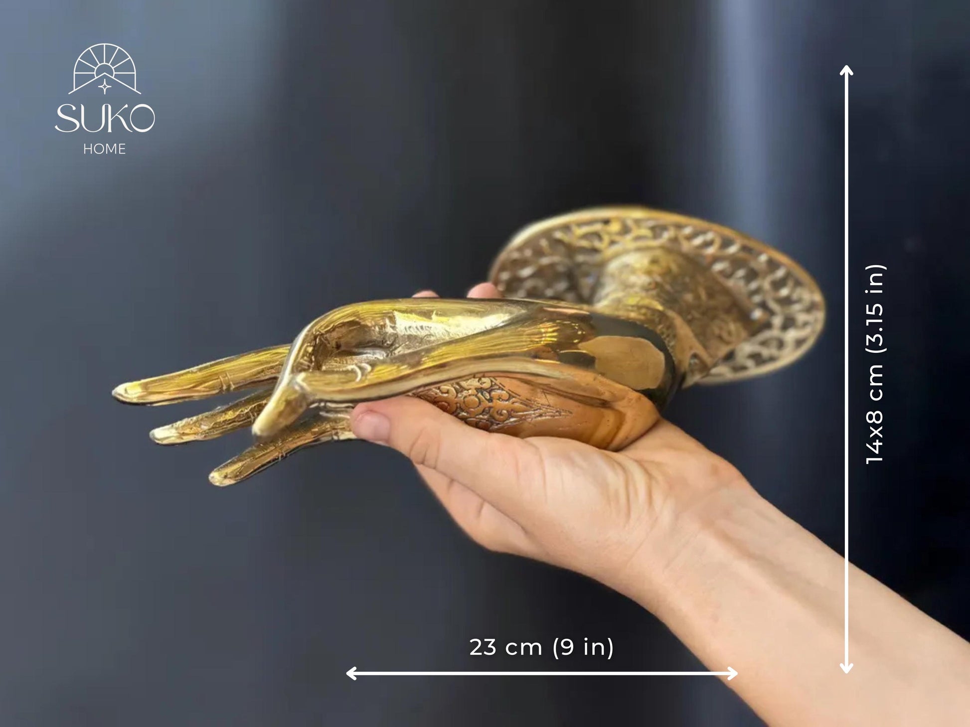 Brass Mudra Hand Hook