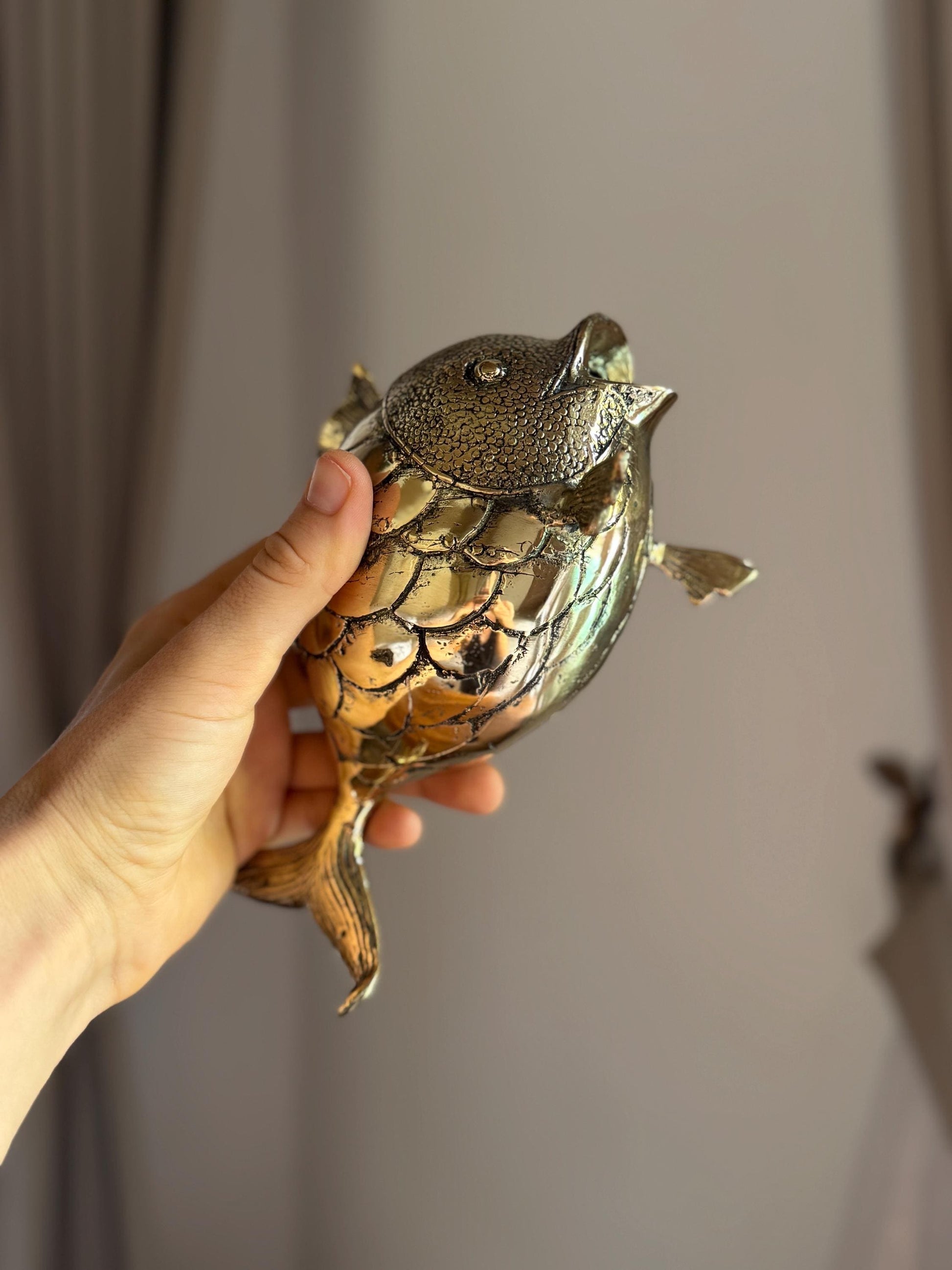 Brass Goldfish Figurine