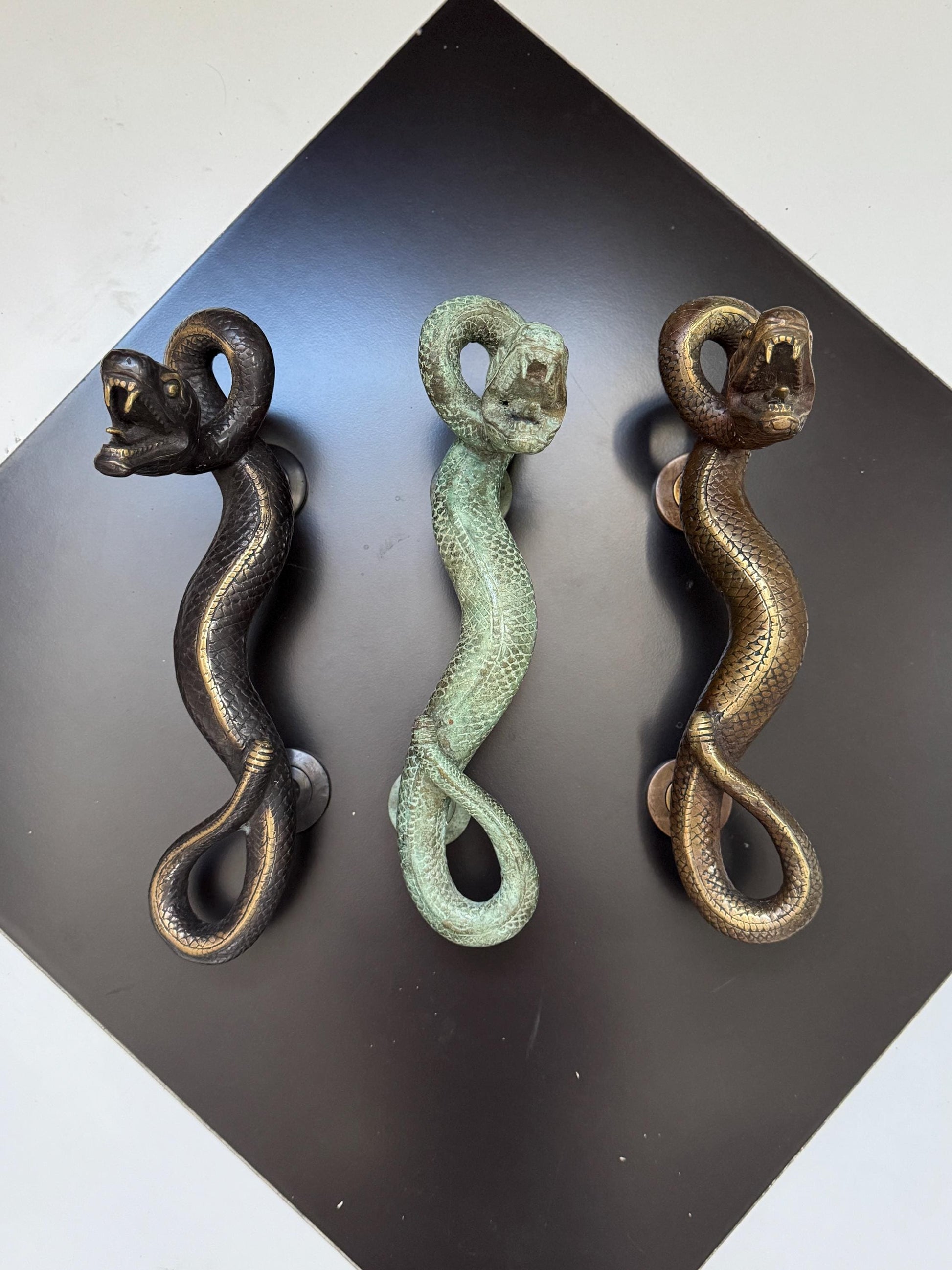 Brass Snake Door Handle