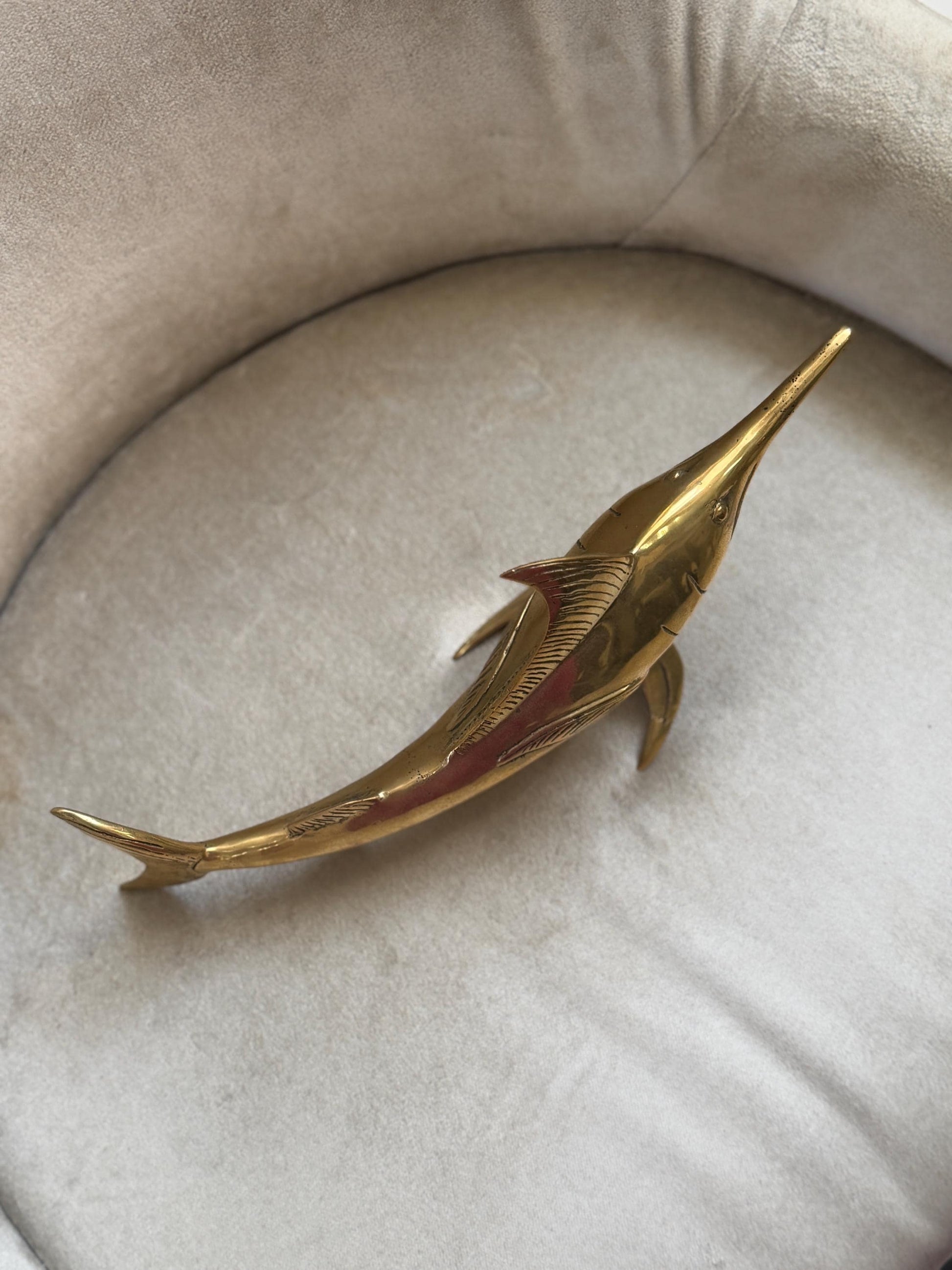 Gold Brass Fish Statue