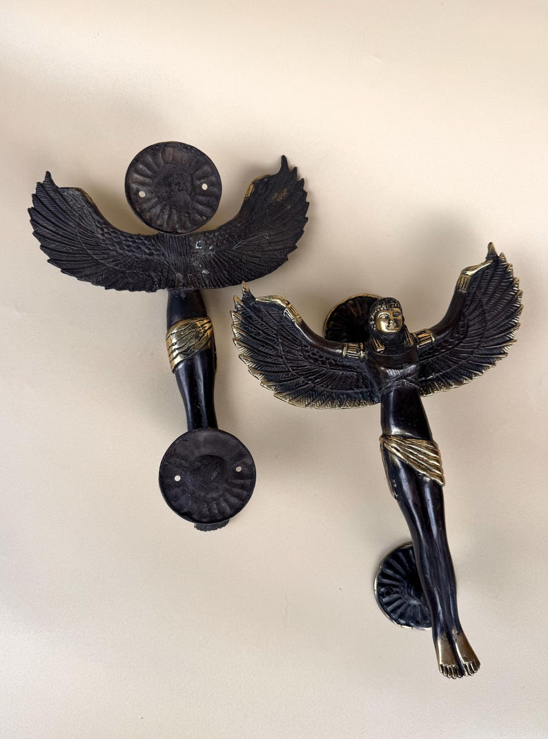 Vintage Winged Angel Door Handle