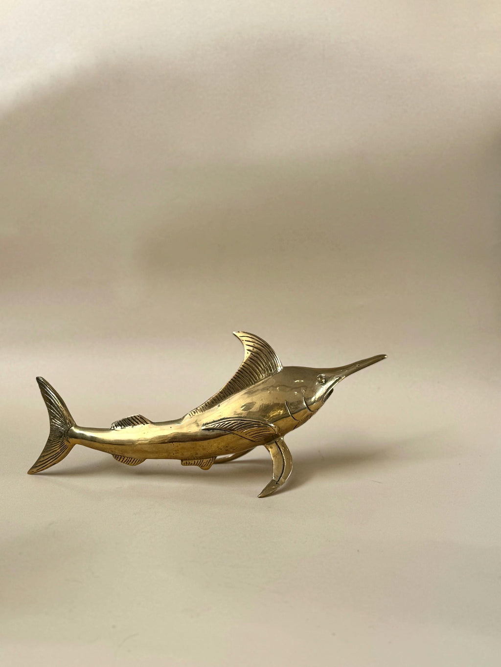 Gold Brass Fish Statue