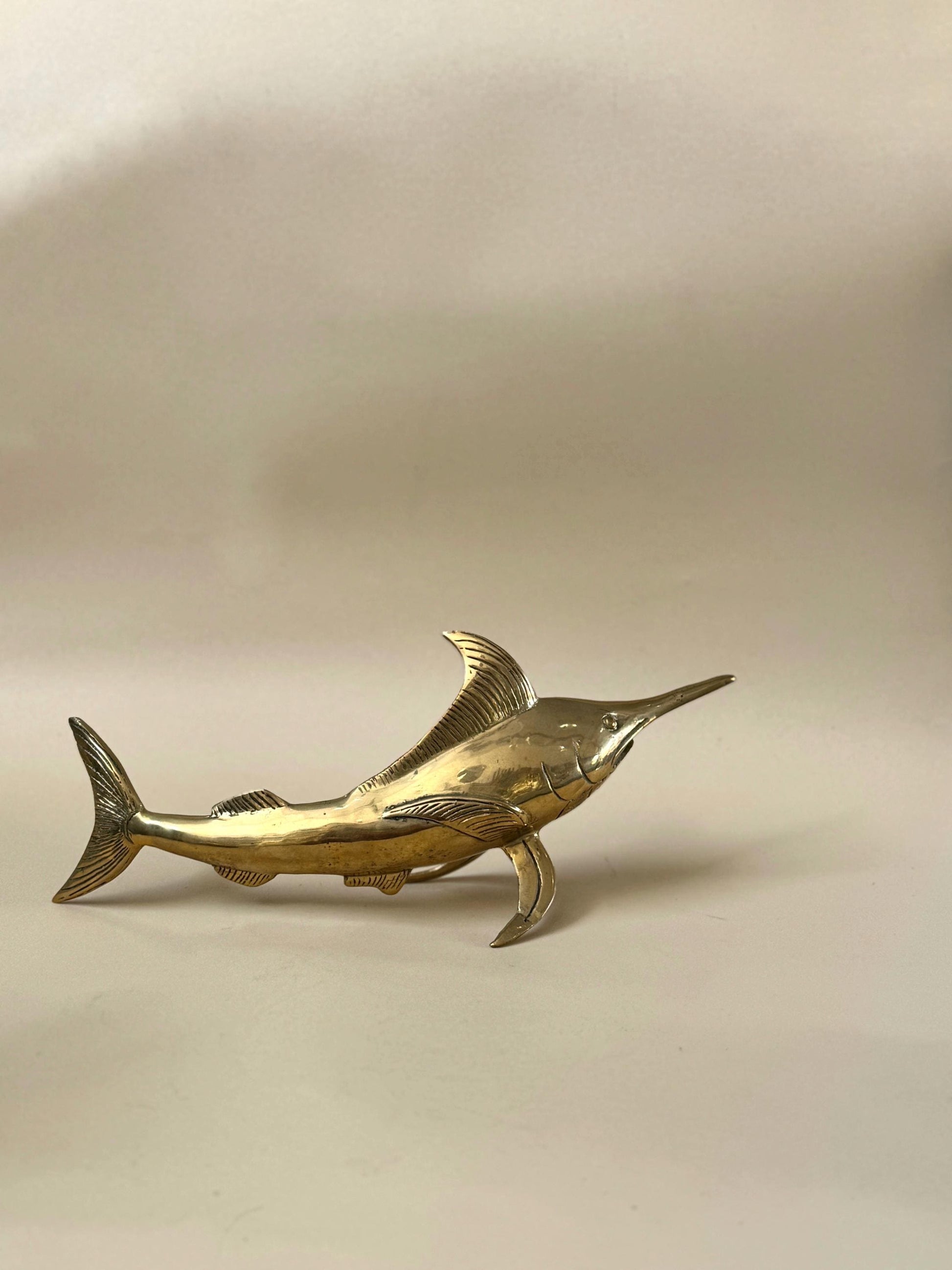 Gold Brass Fish Statue