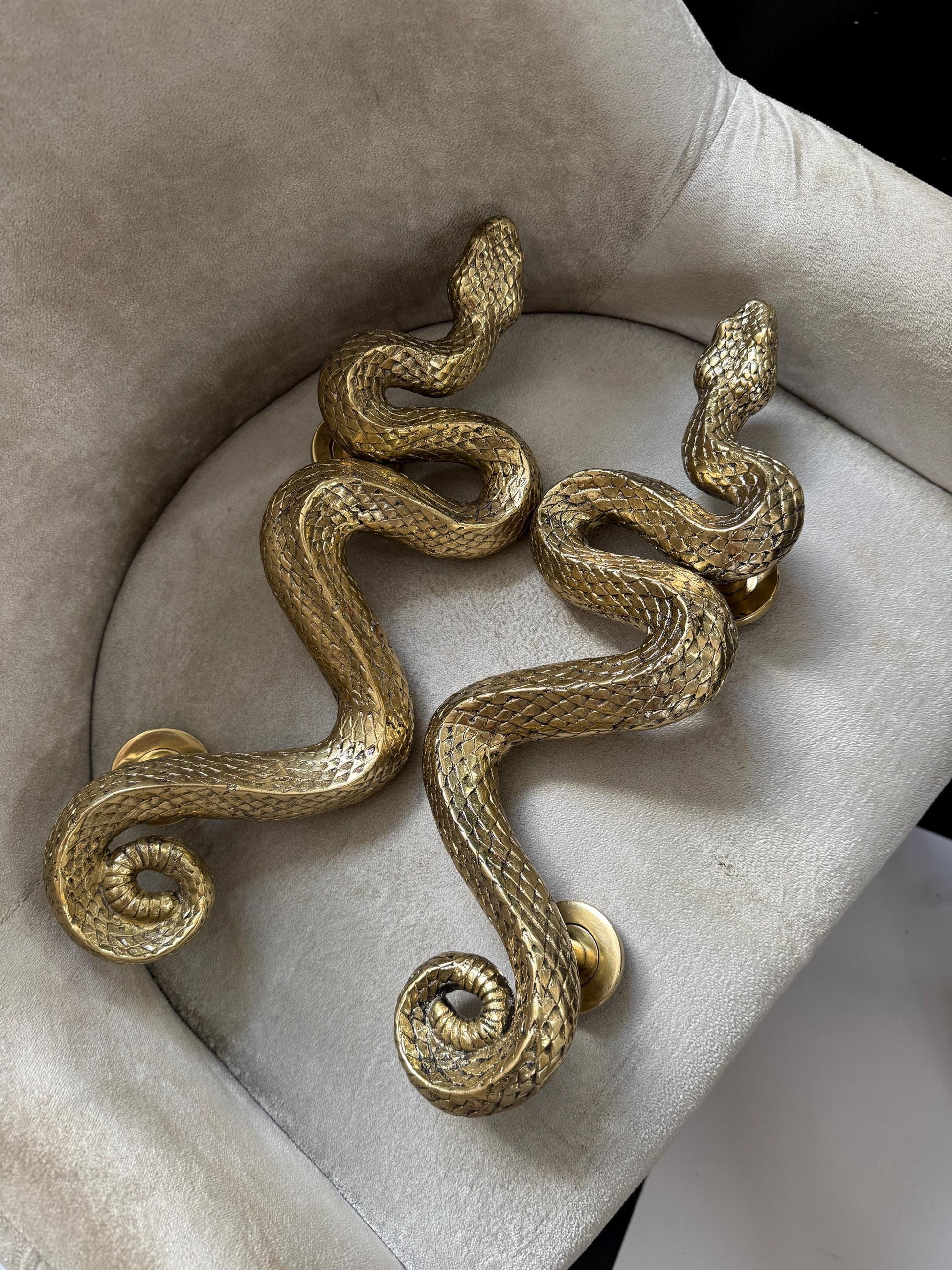 Brass Snake Door Handle