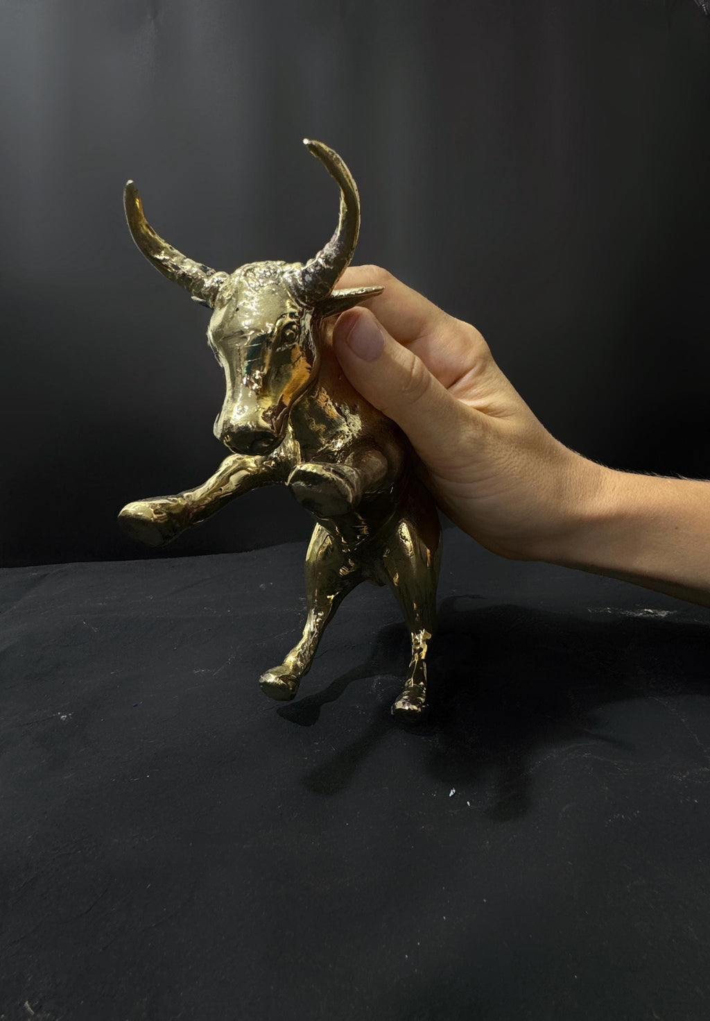 Golden Bull Sculpture