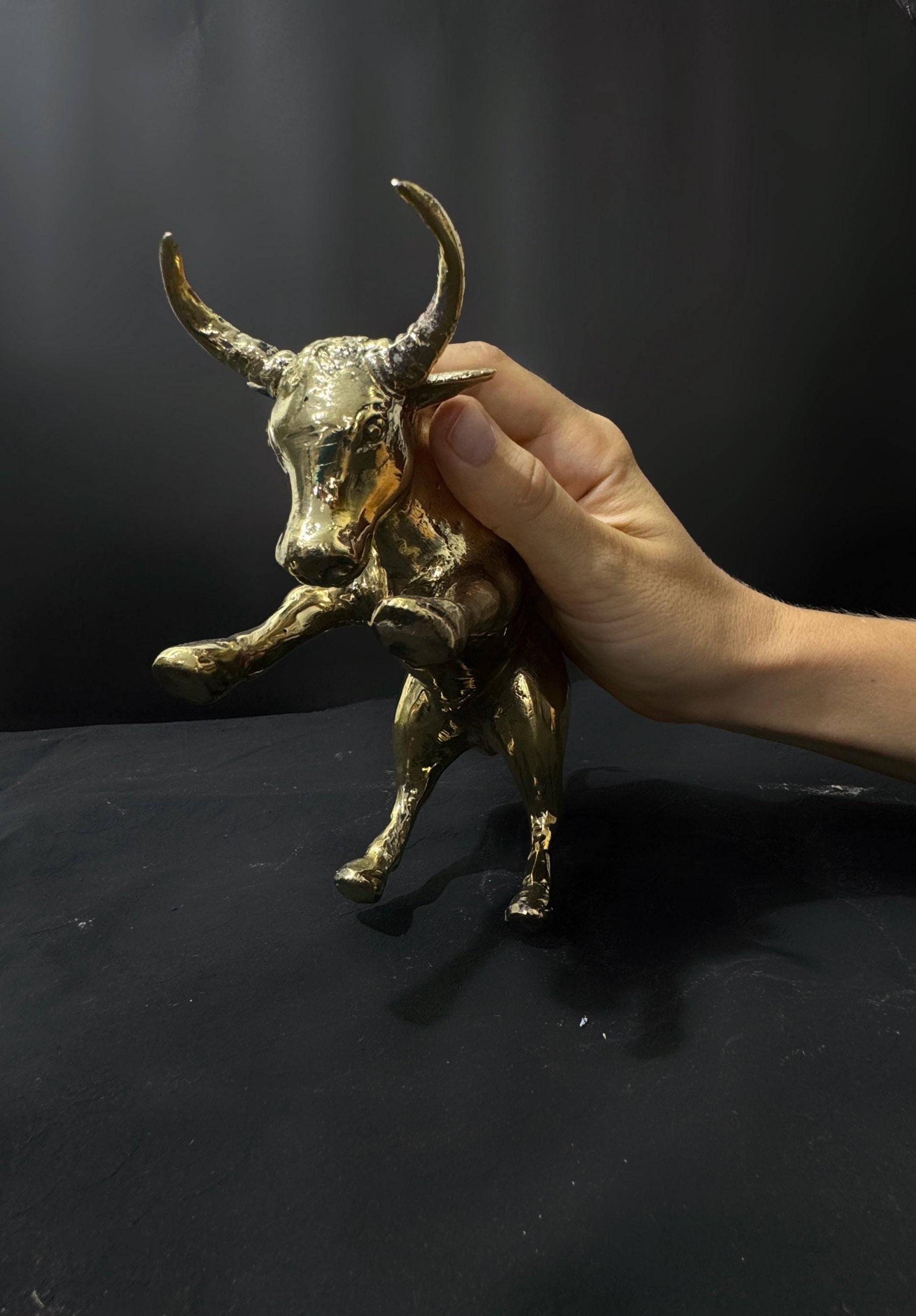 Golden Bull Sculpture