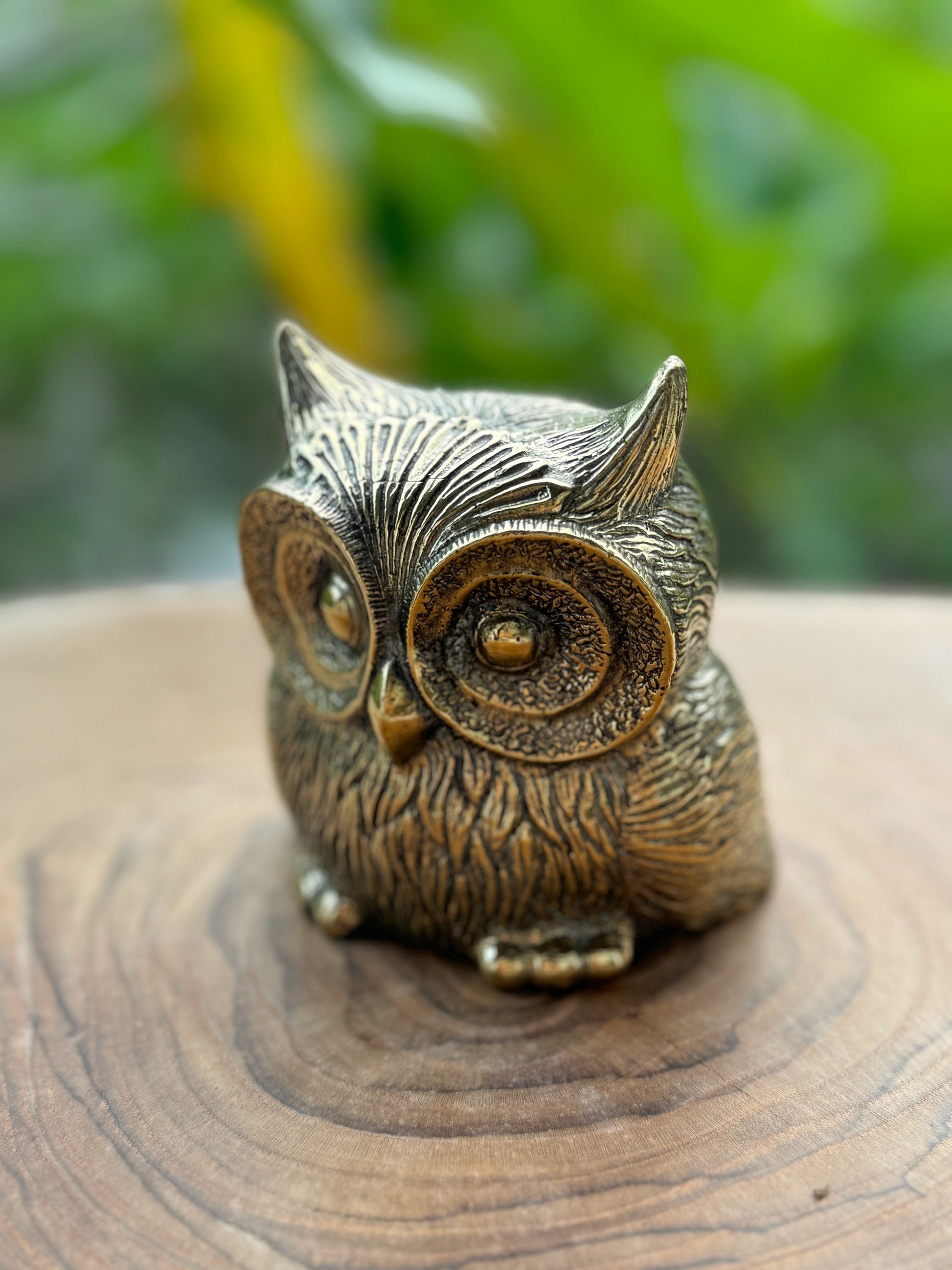 Brass Owl Statue