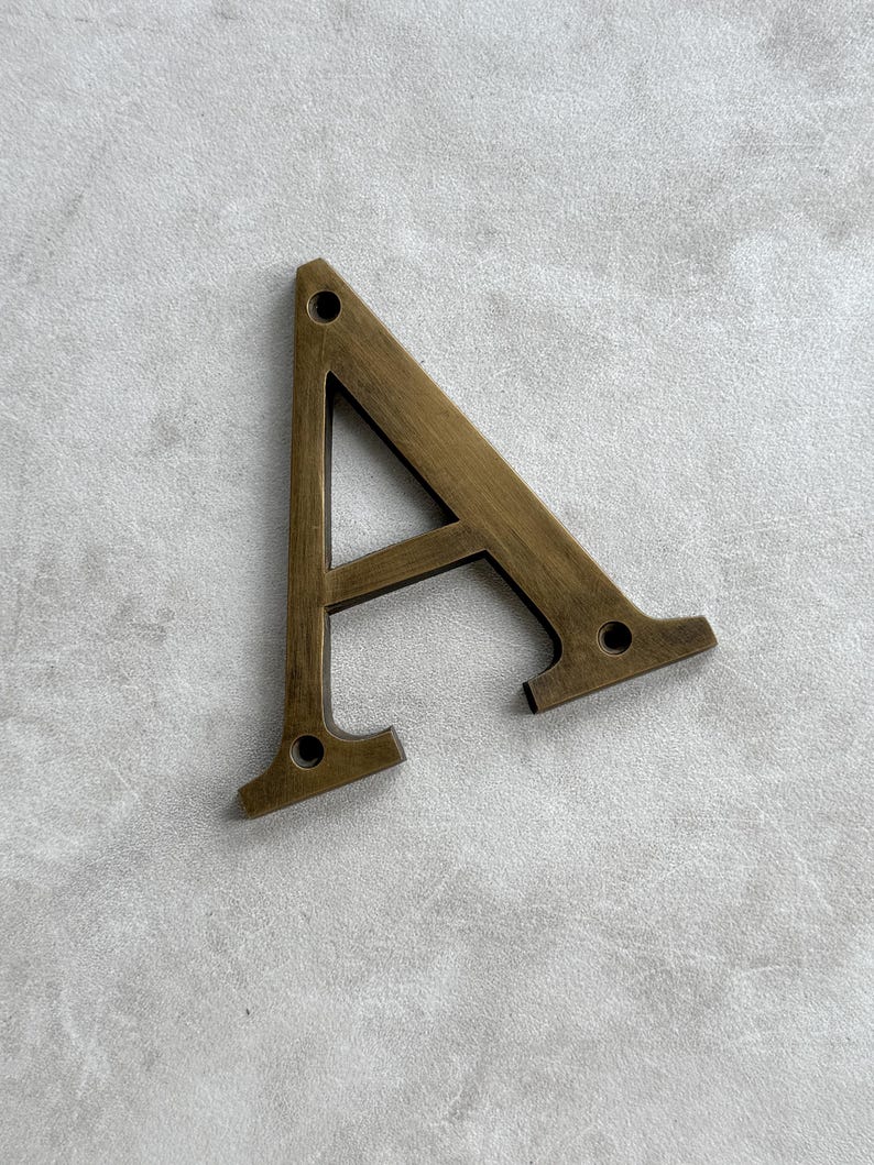 Brass House Numbers – Modern Door Address Letters