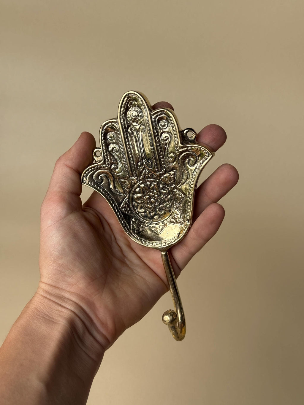 Brass Hamsa Wall Hook