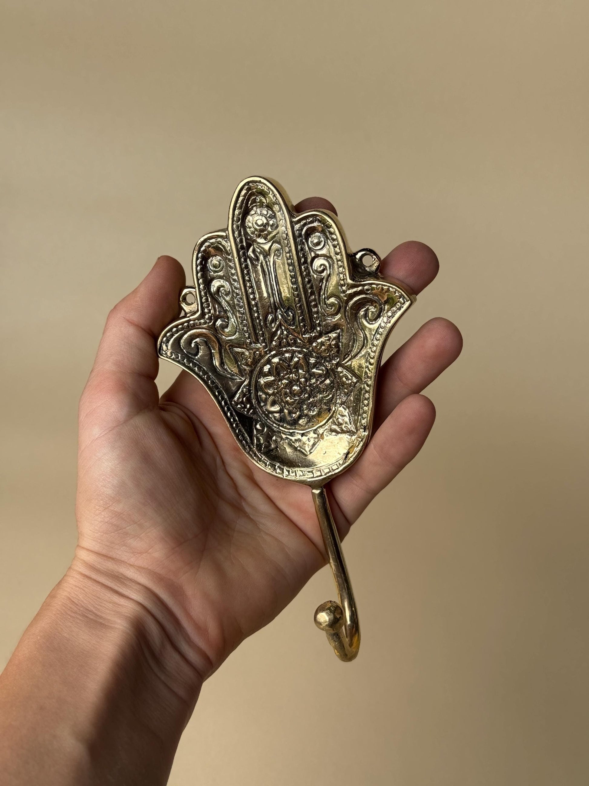 Brass Hamsa Wall Hook