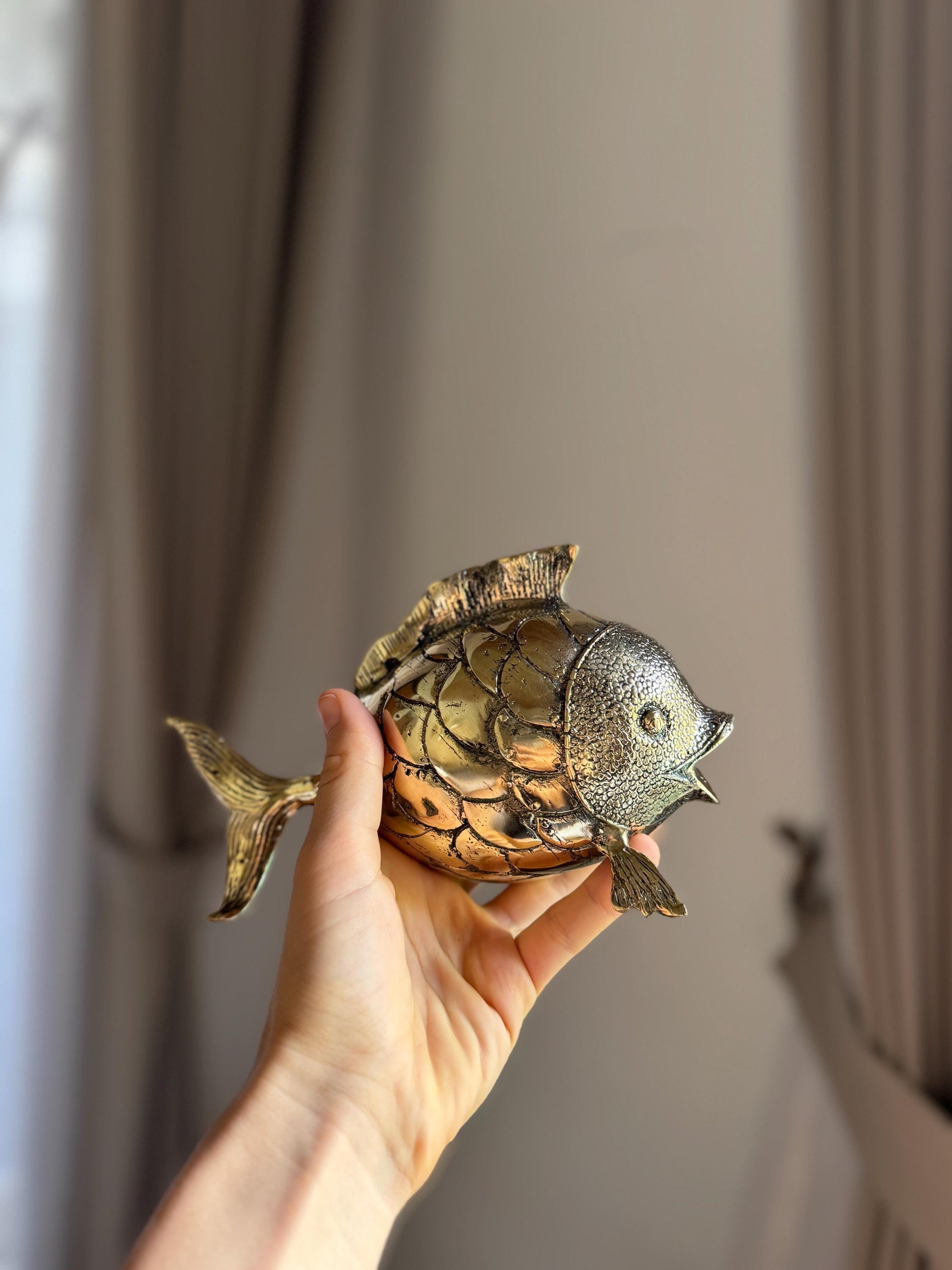 Brass Goldfish Figurine