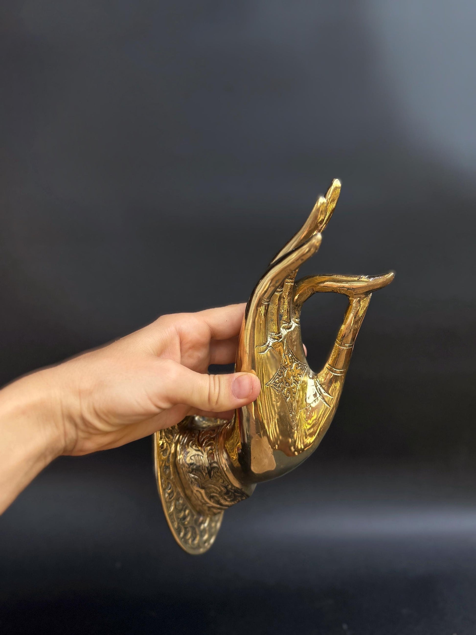 Brass Mudra Hand Hook