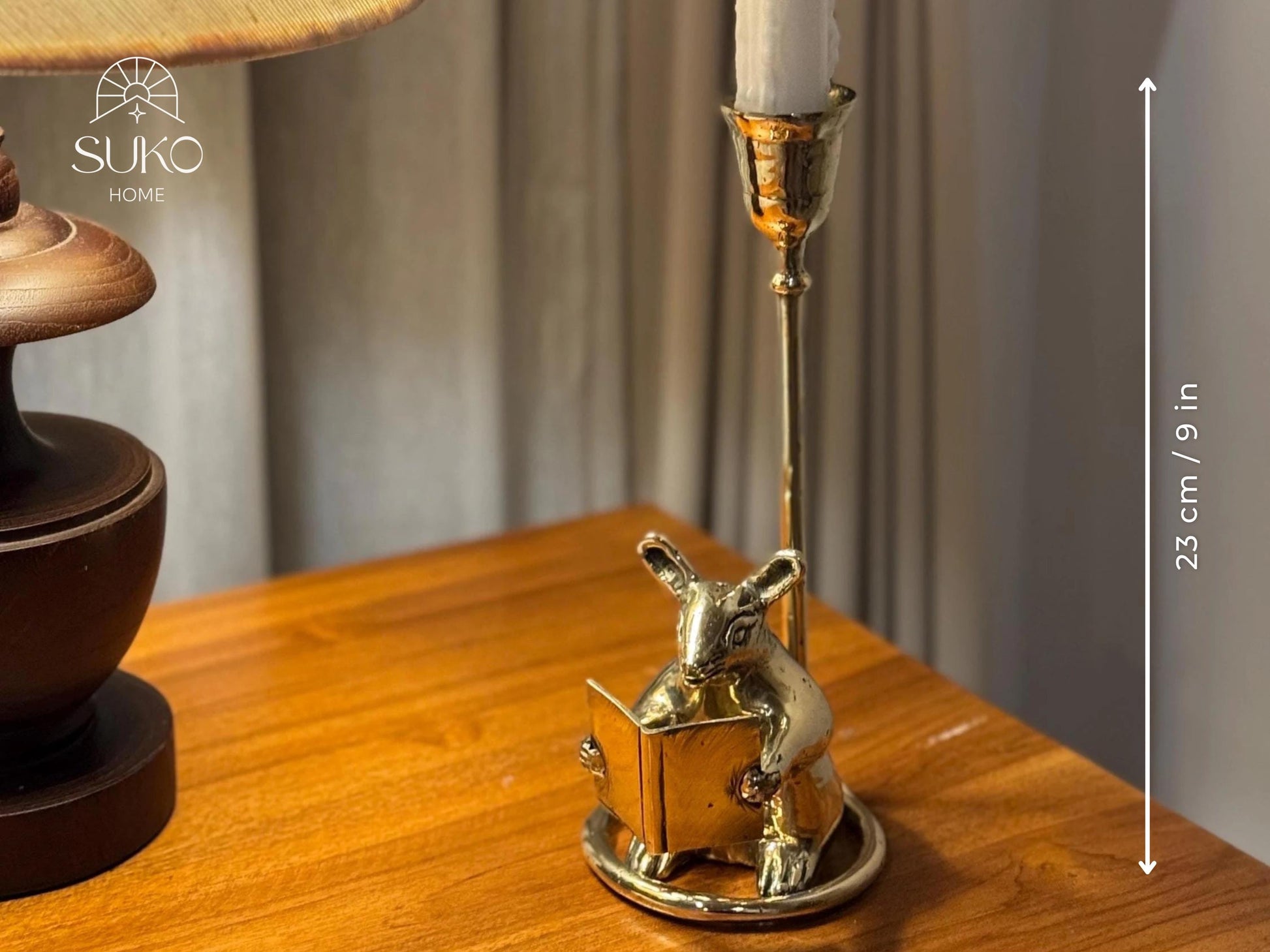 Bali Brass Mouse candleholder BookShelf Taper – Vintage Decor