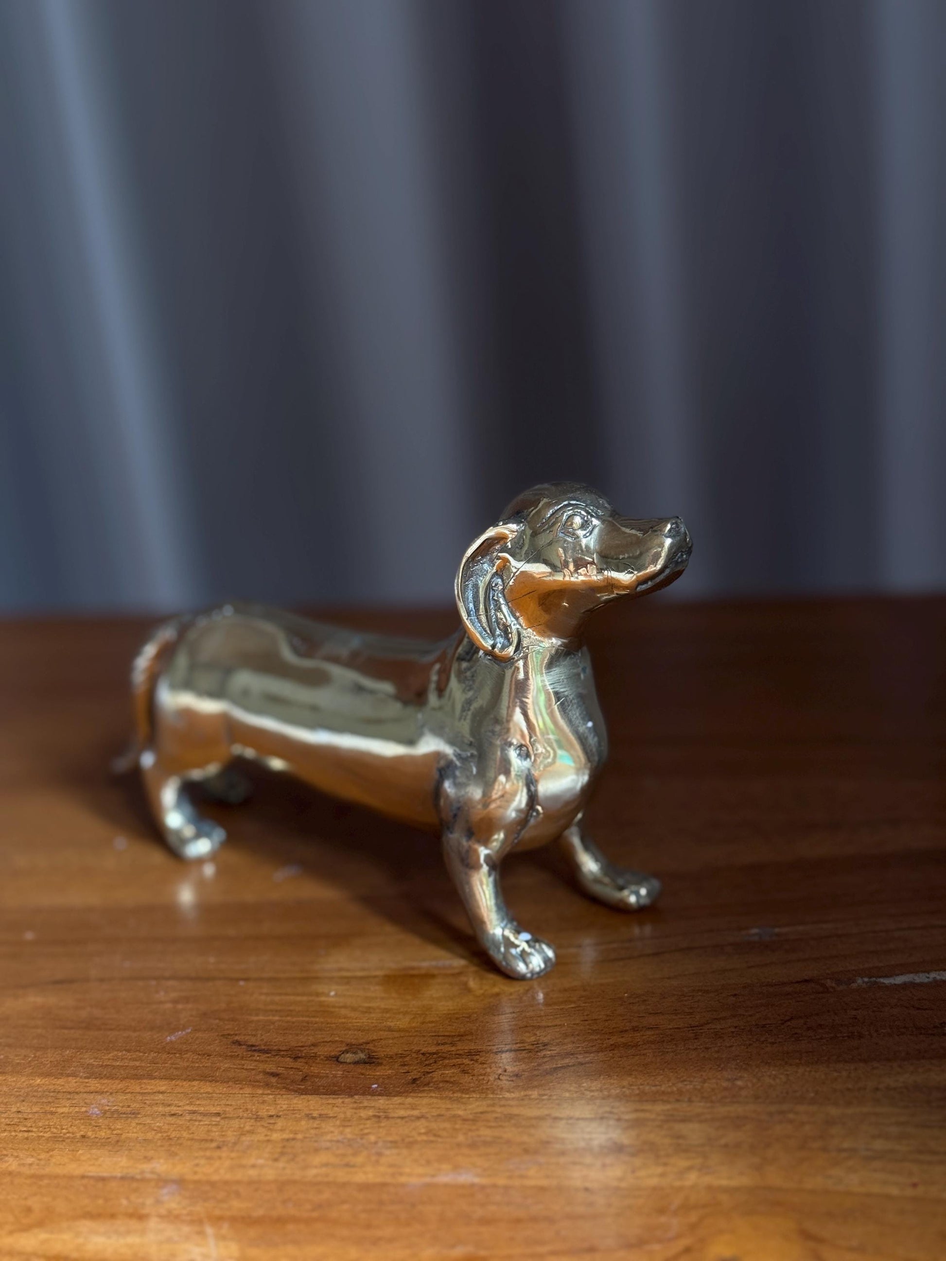 Brass Dachshund Figurine