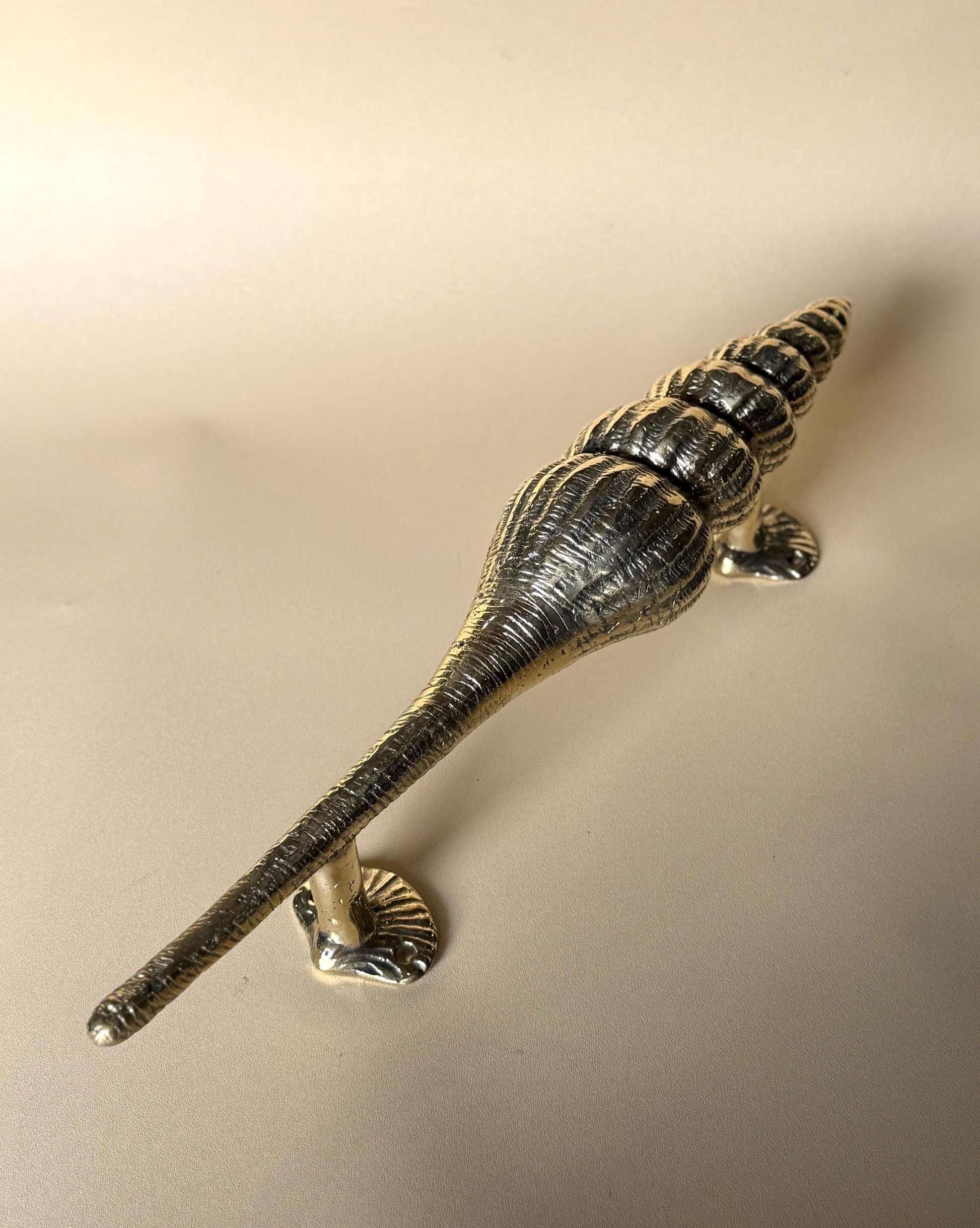 Seashell Brass Door Handle