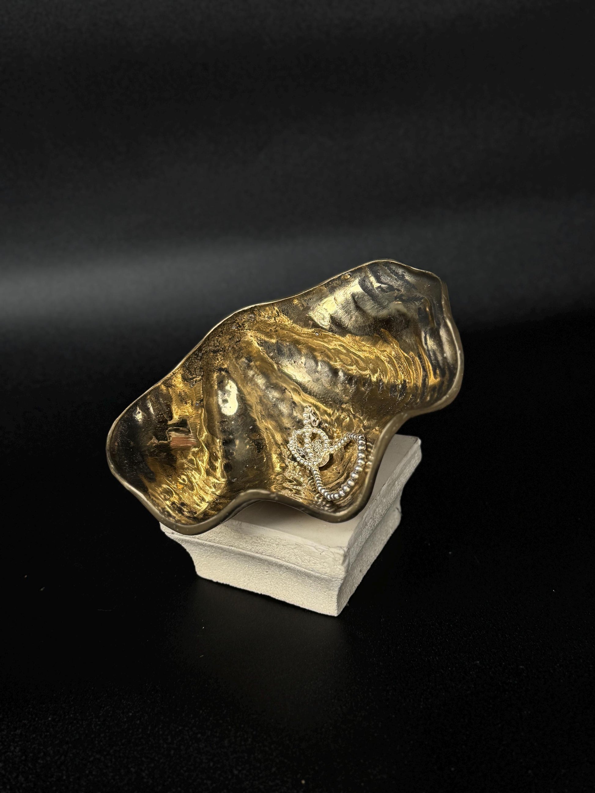 Brass Clam Shell Jewelry Dish