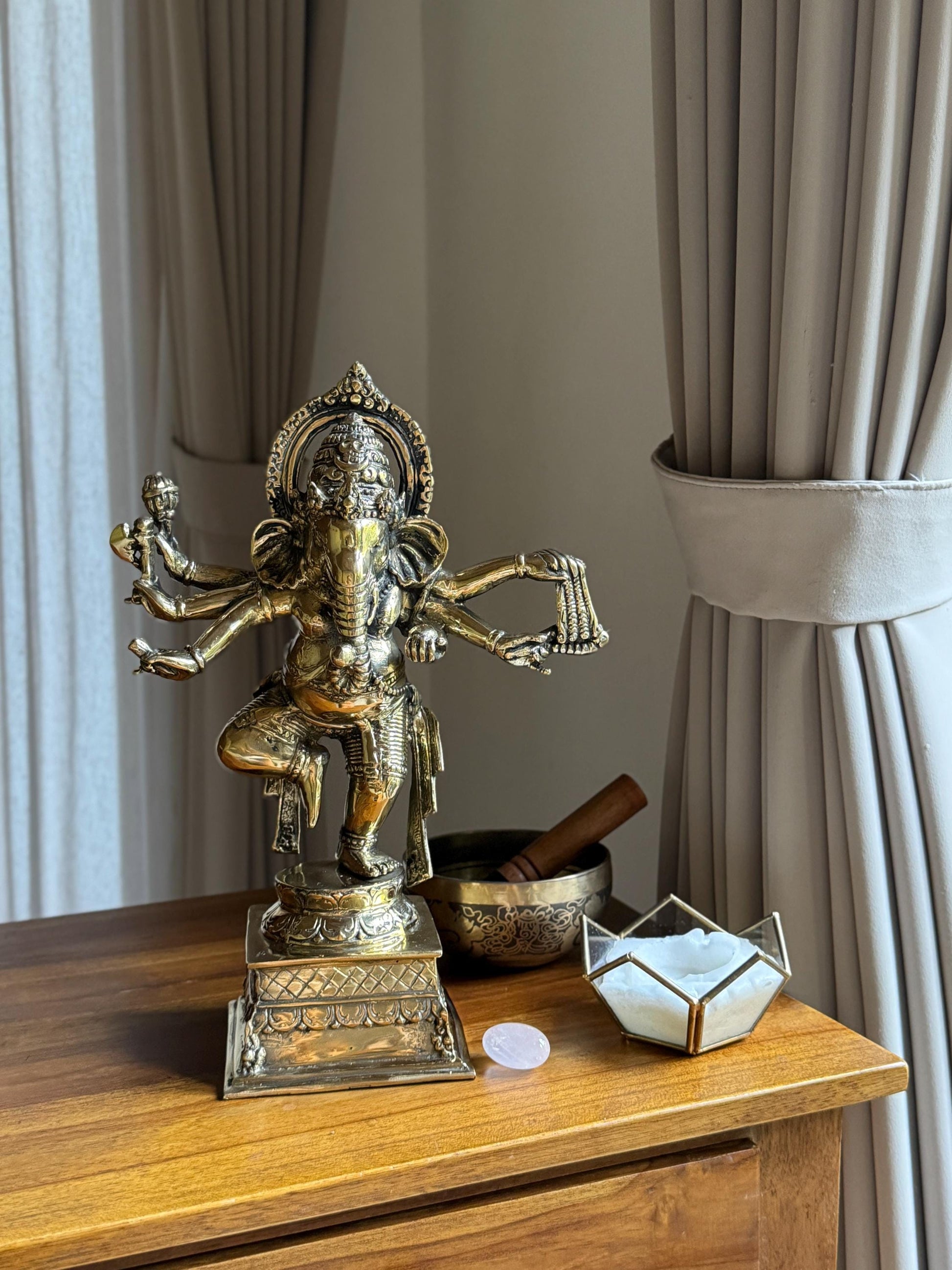 Dancing Ganesha Brass Statue