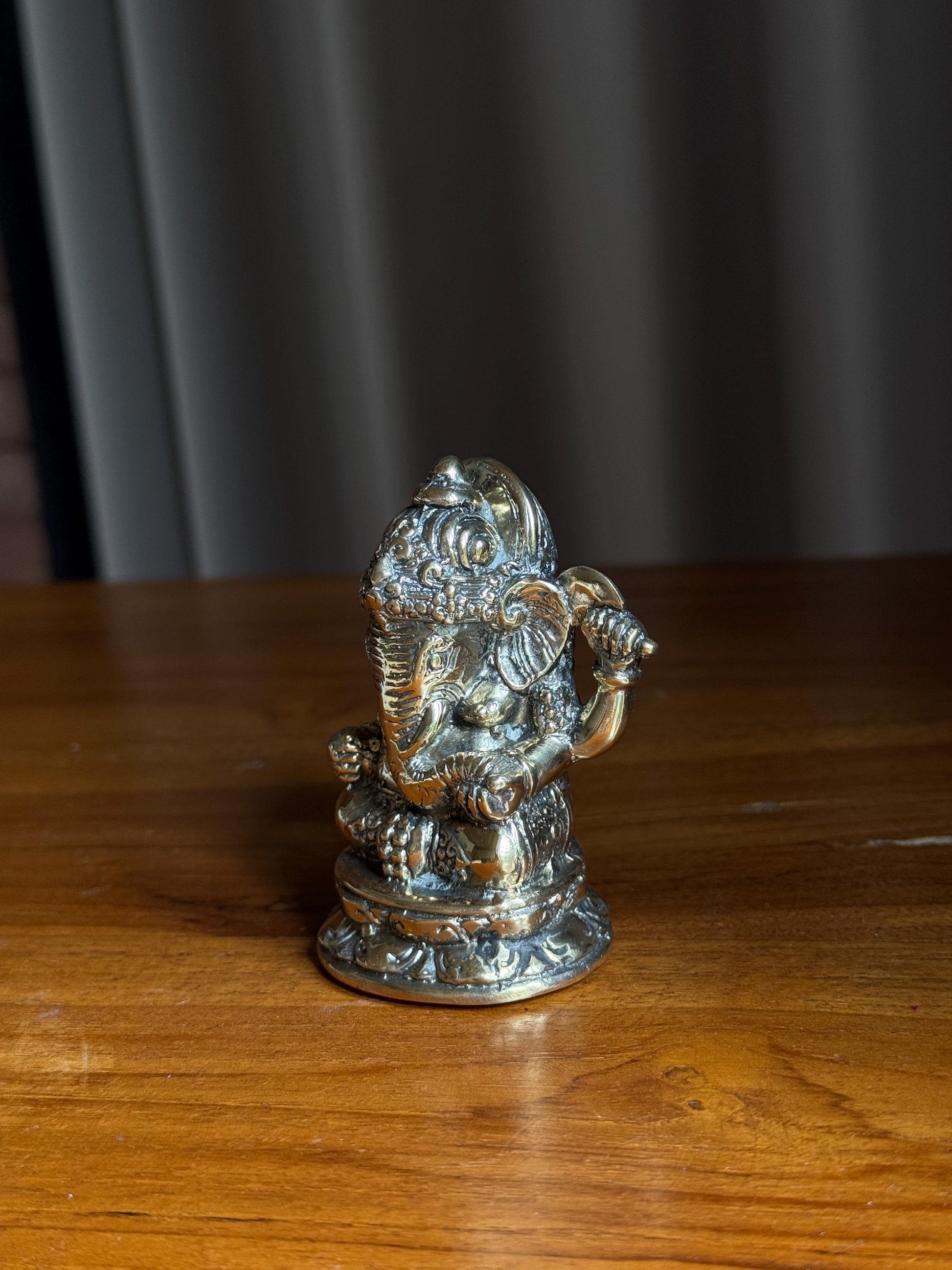 Brass Ganesha Statue Set
