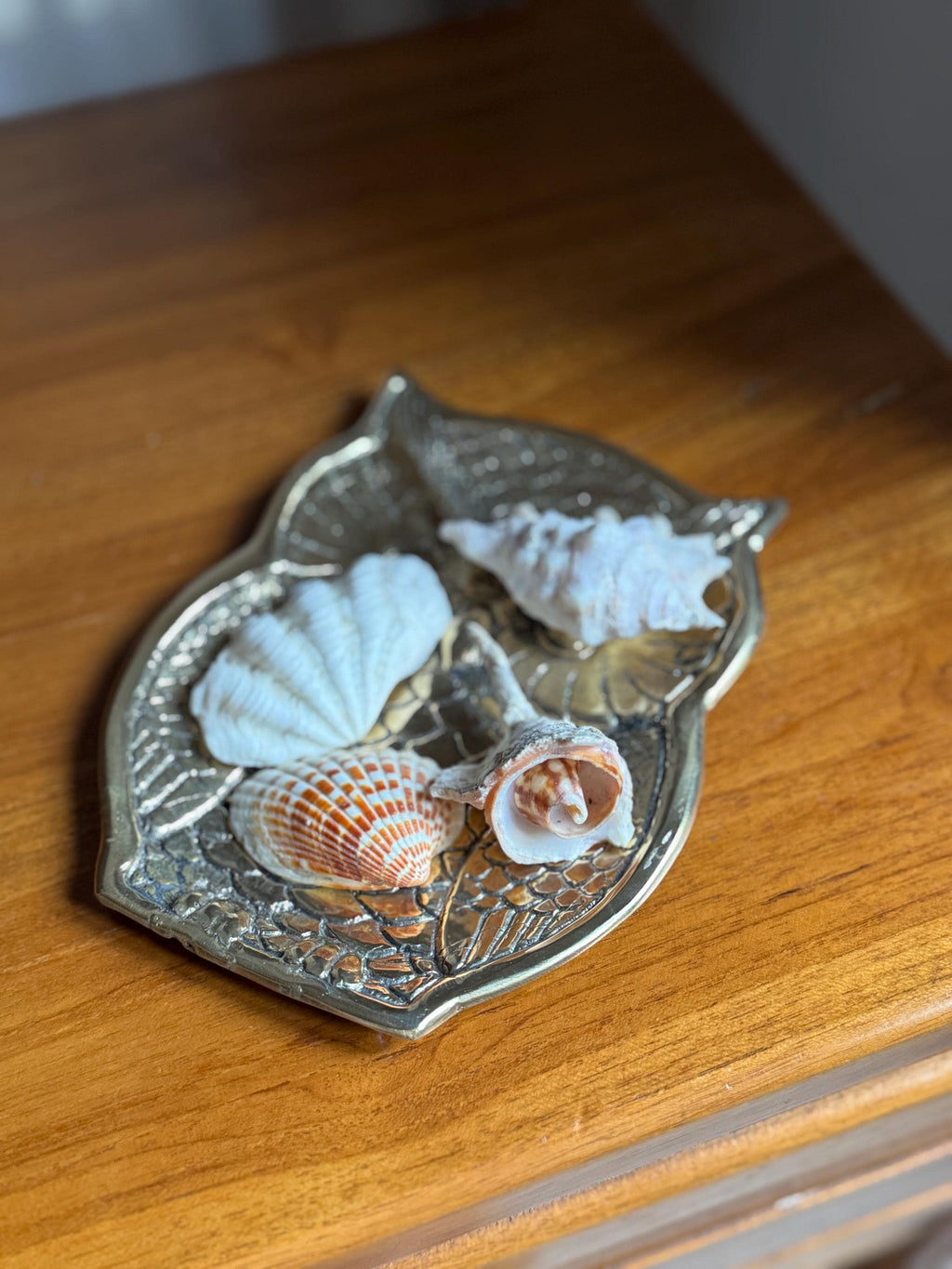 Brass Owl Trinket Tray