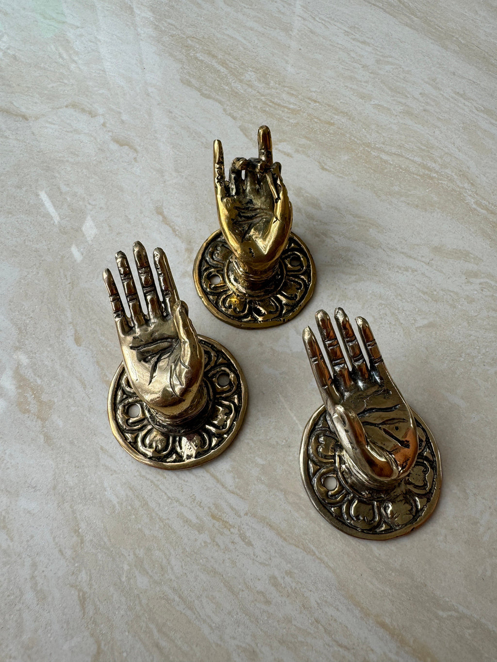 Brass Hand Mudra Hooks