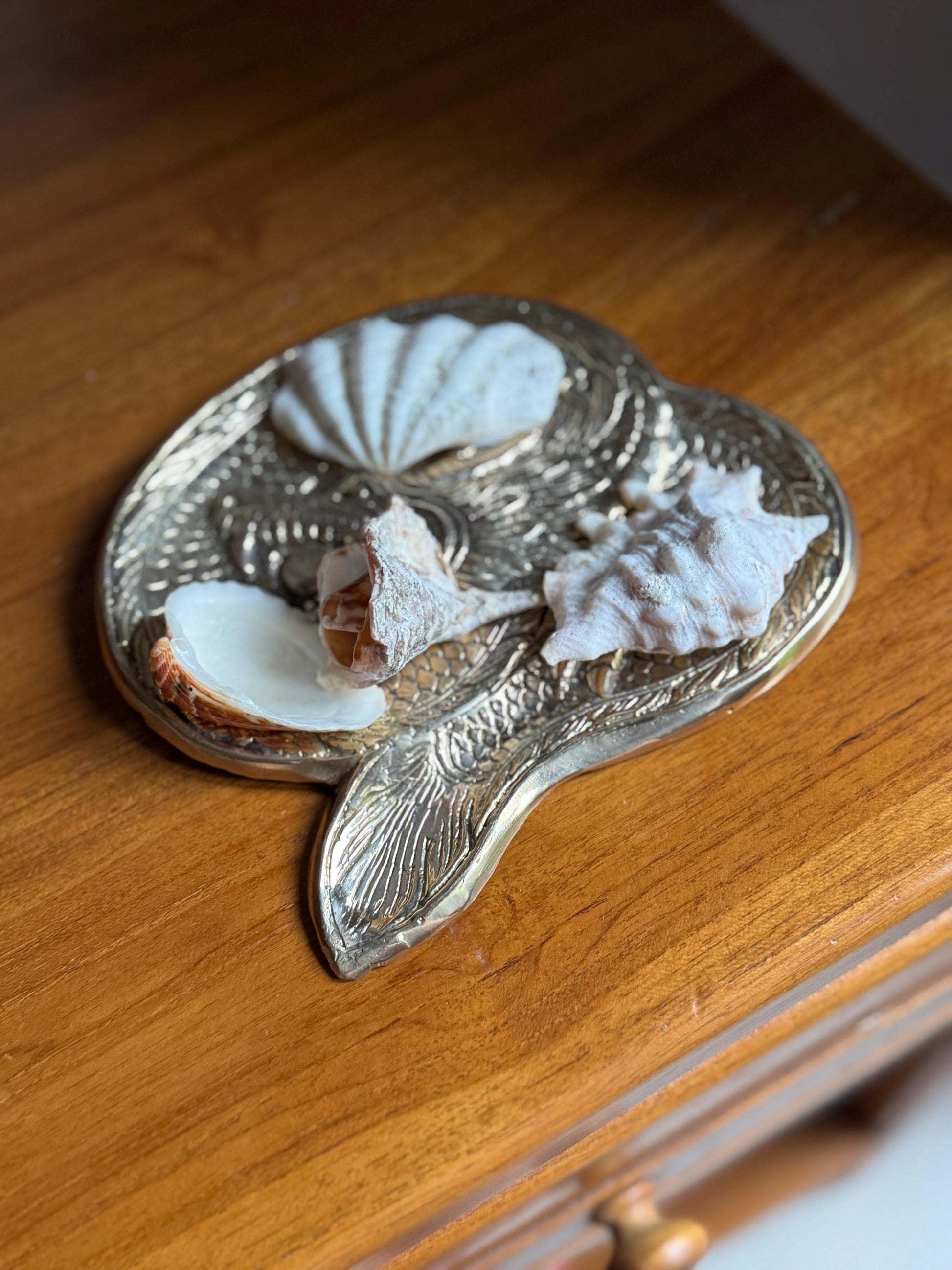 Handcrafted Metal Dragon Trinket Tray