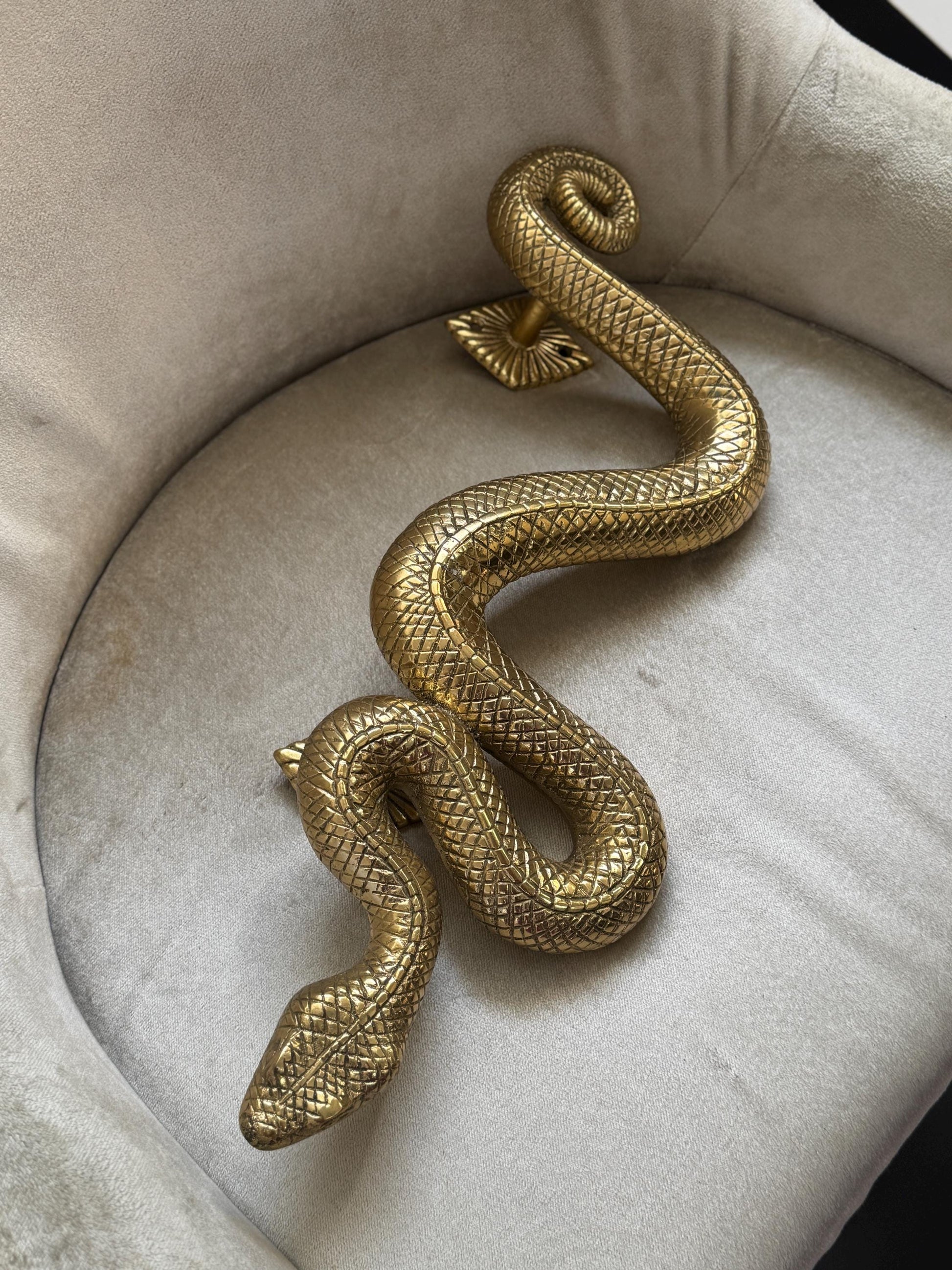 Brass Snake Door Handle