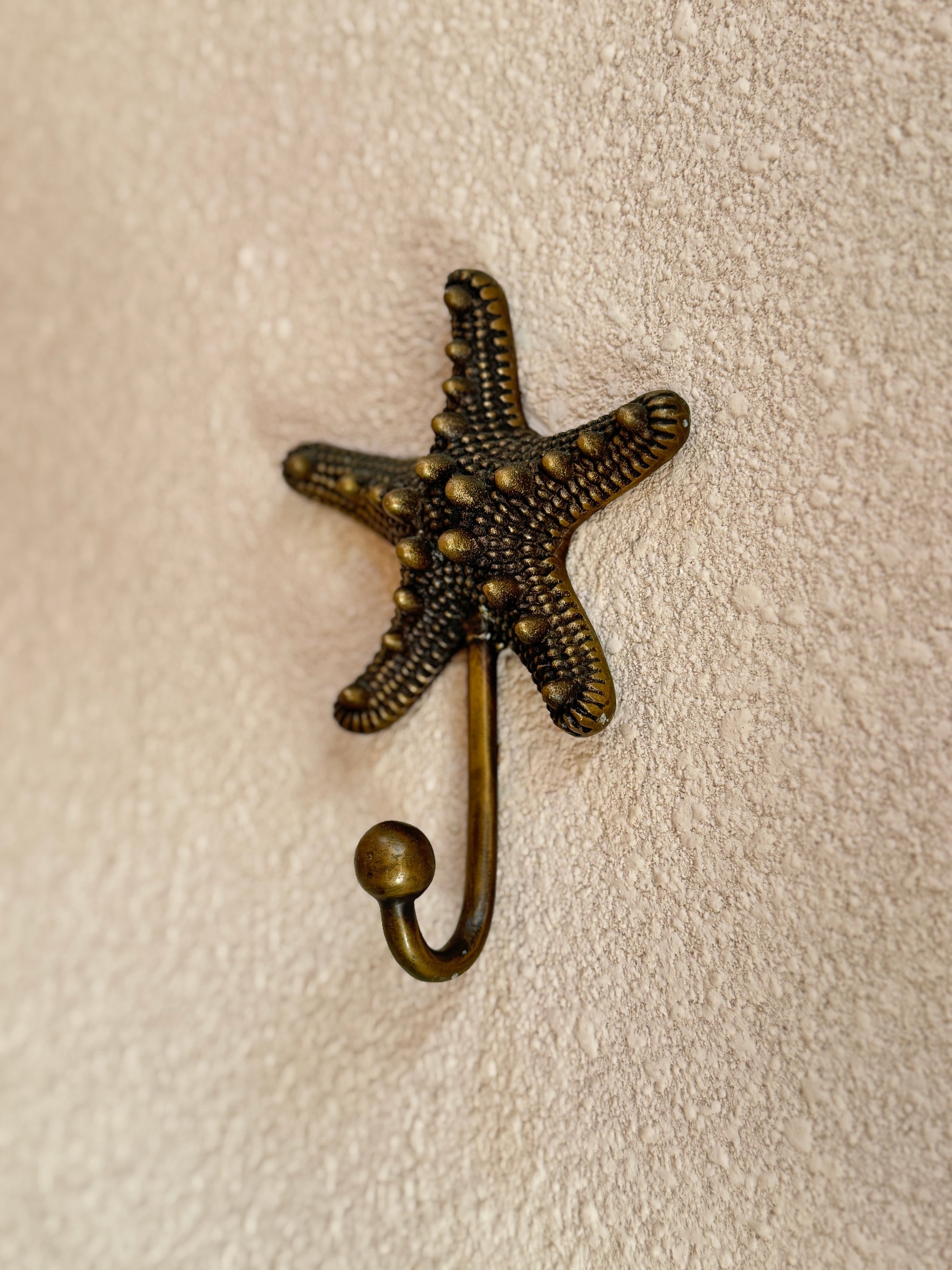 Vintage Brass Star Wall Hook "Celestia"