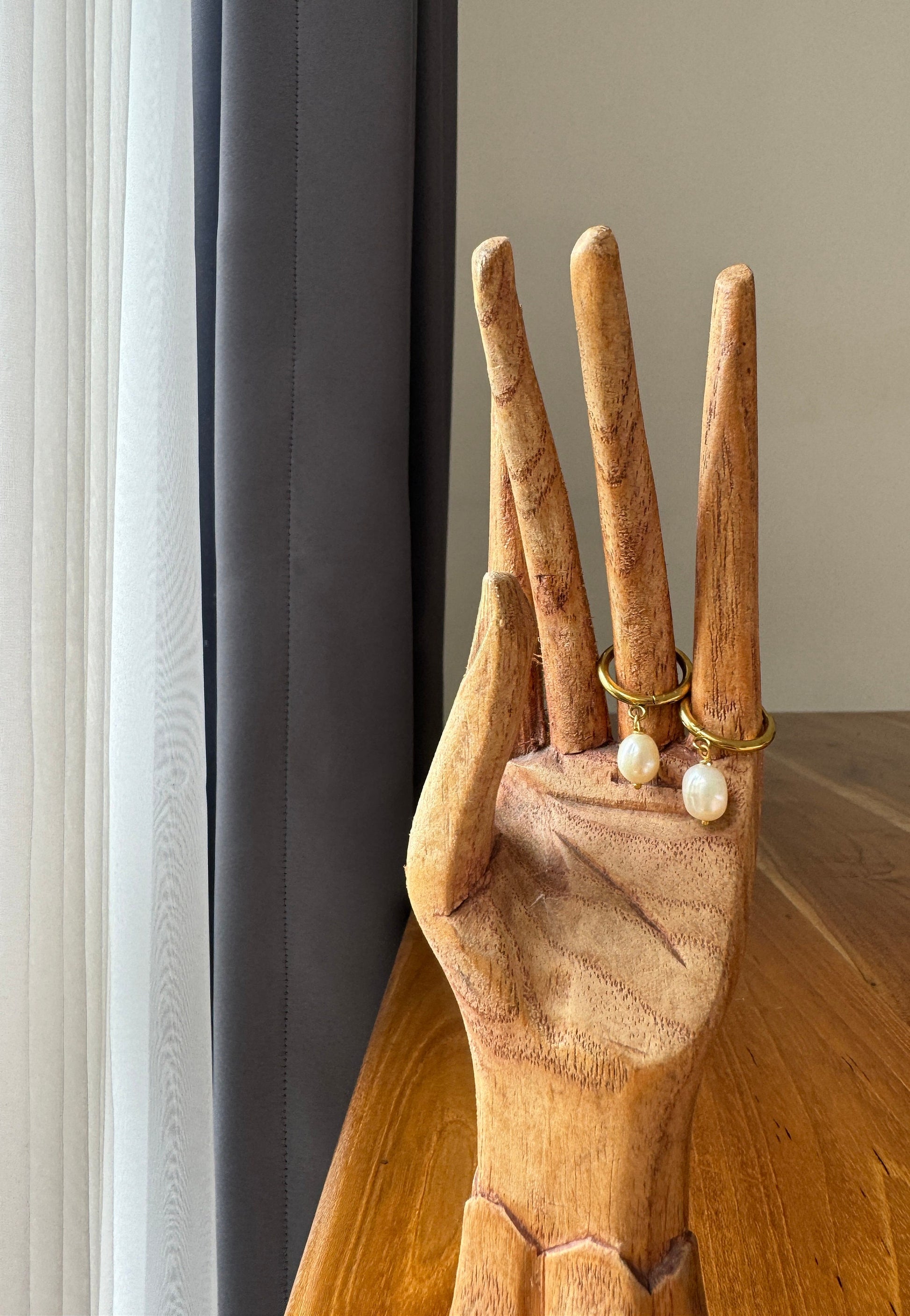 Wooden Hand Jewelry Organizer