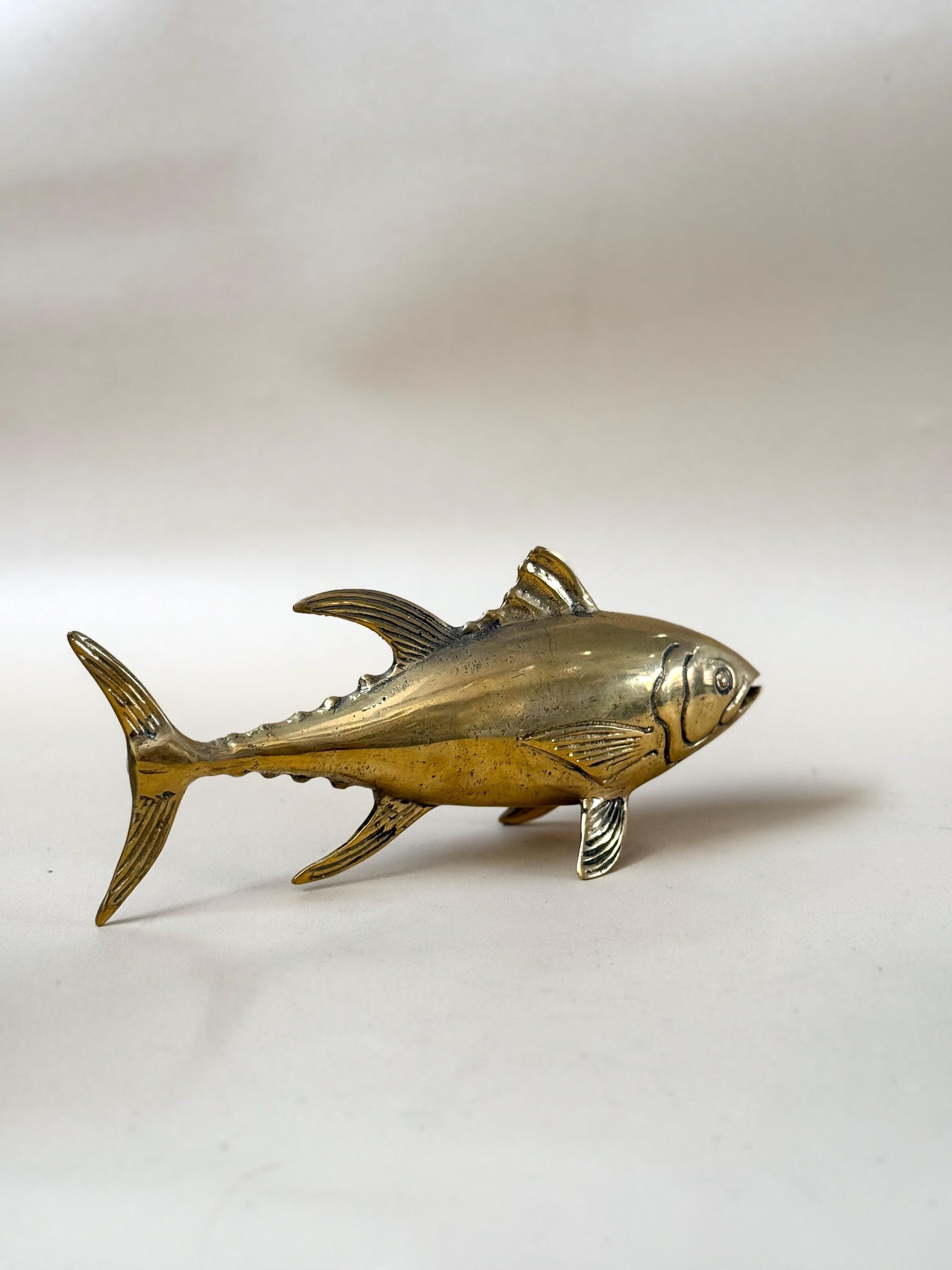 Gold Brass Fish Statue