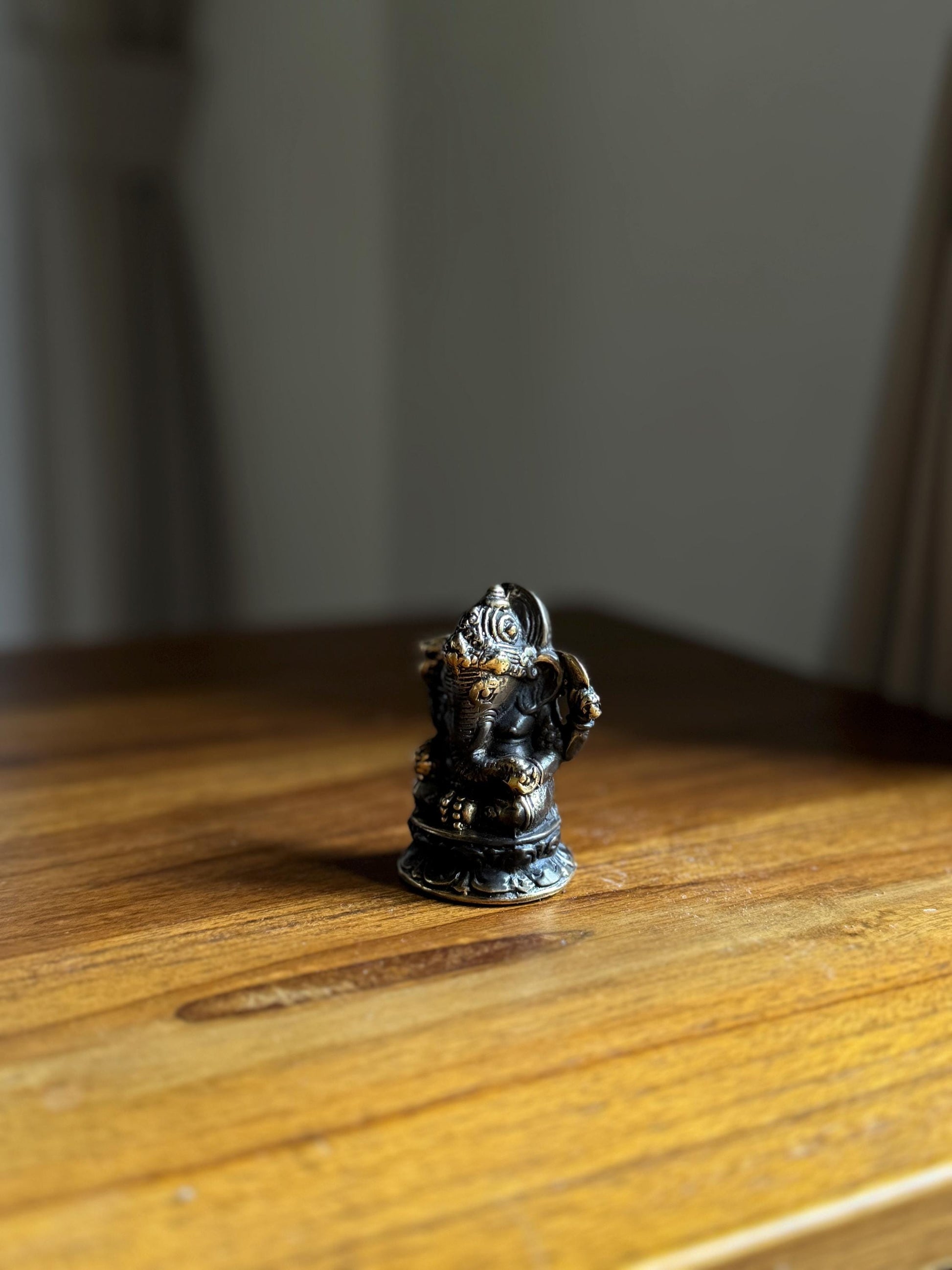 Brass Ganesha Statue Set