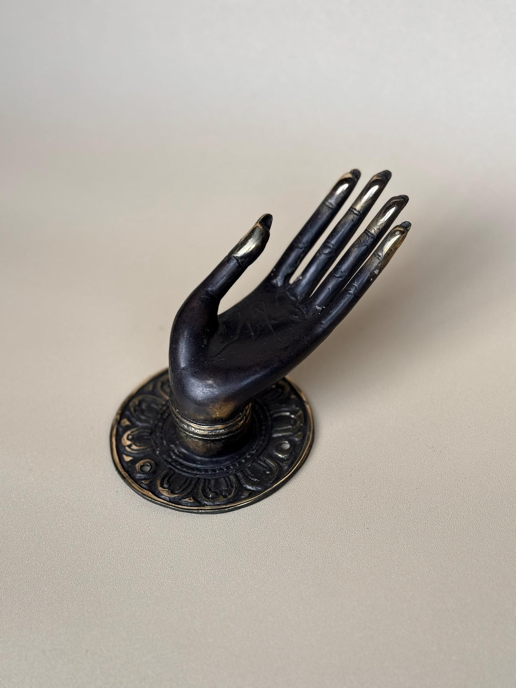 Brass Mudra Hand Hooks | Buddha Door Handles & Wall Rack