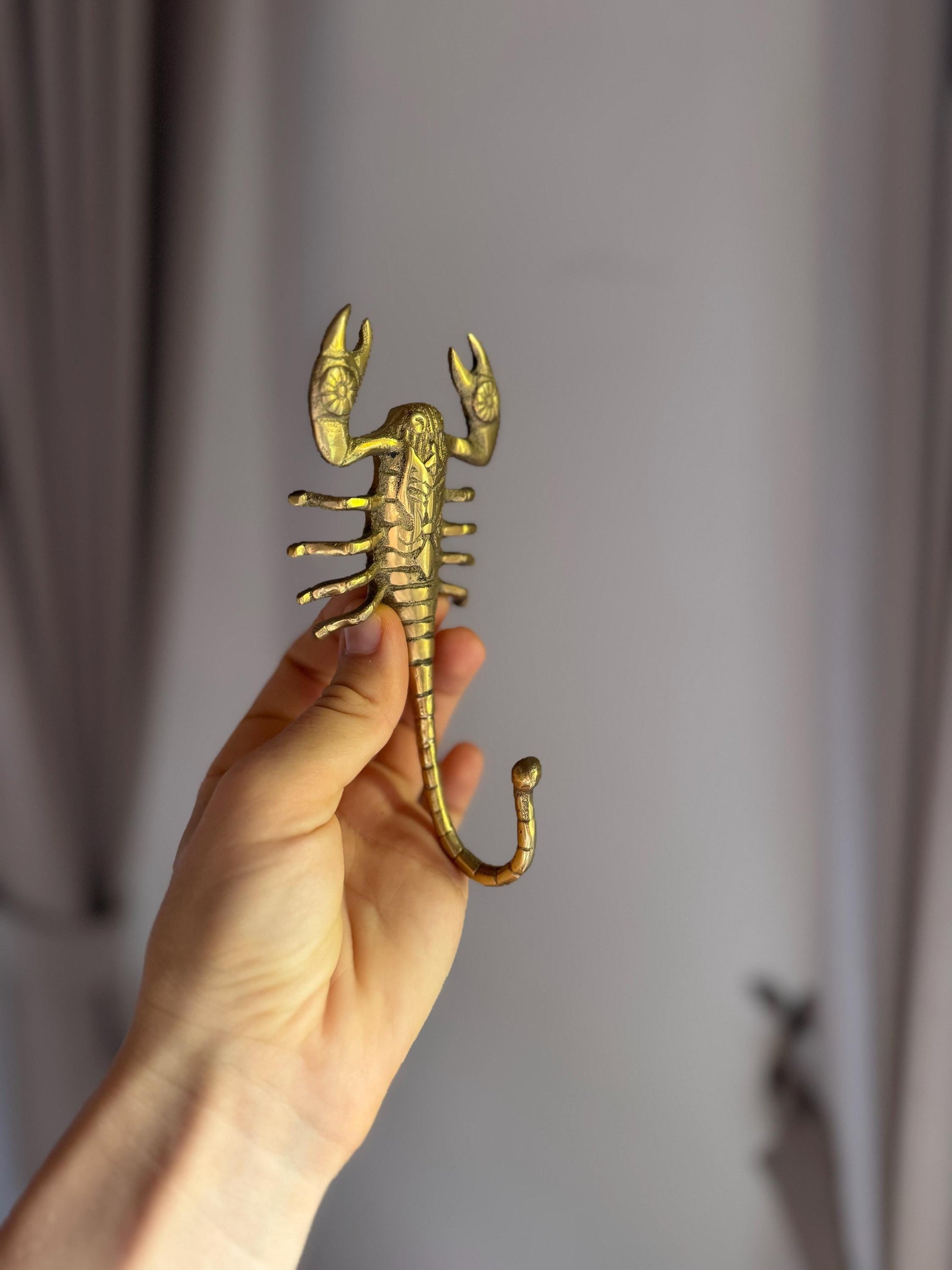 Handcrafted Brass Scorpion Hook