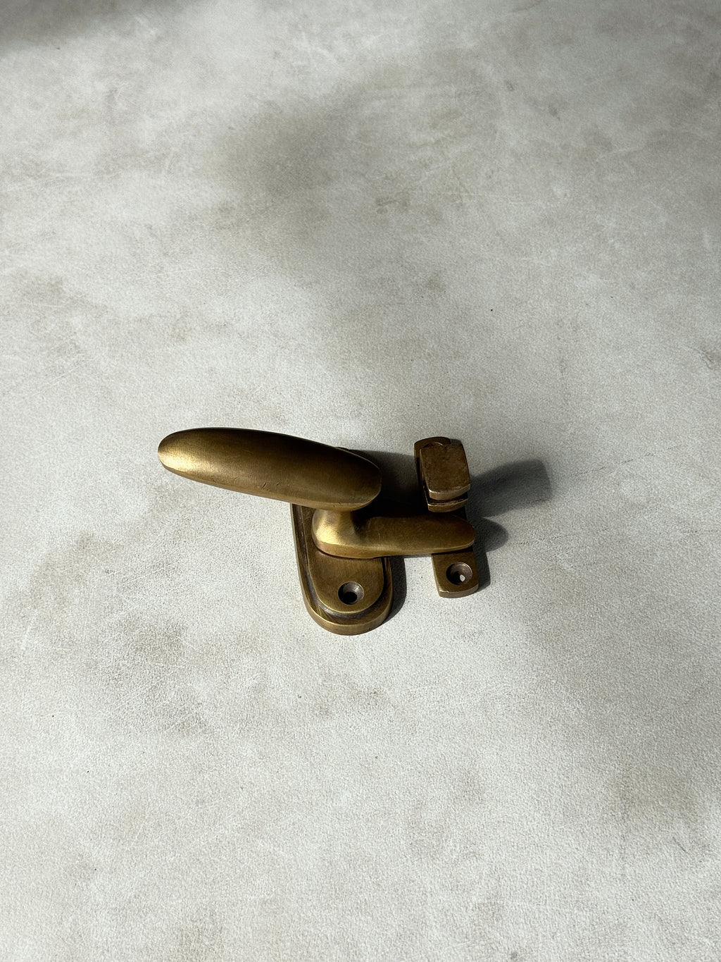 Vintage Brass Sliding Door Latch "Solid Bolt"