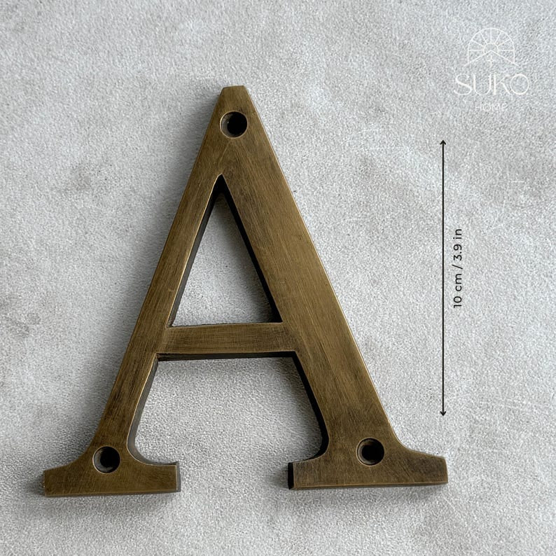 Brass House Numbers – Modern Door Address Letters