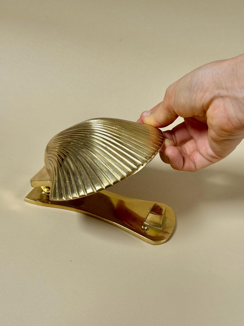 Vintage Brass Shell Door Knocker