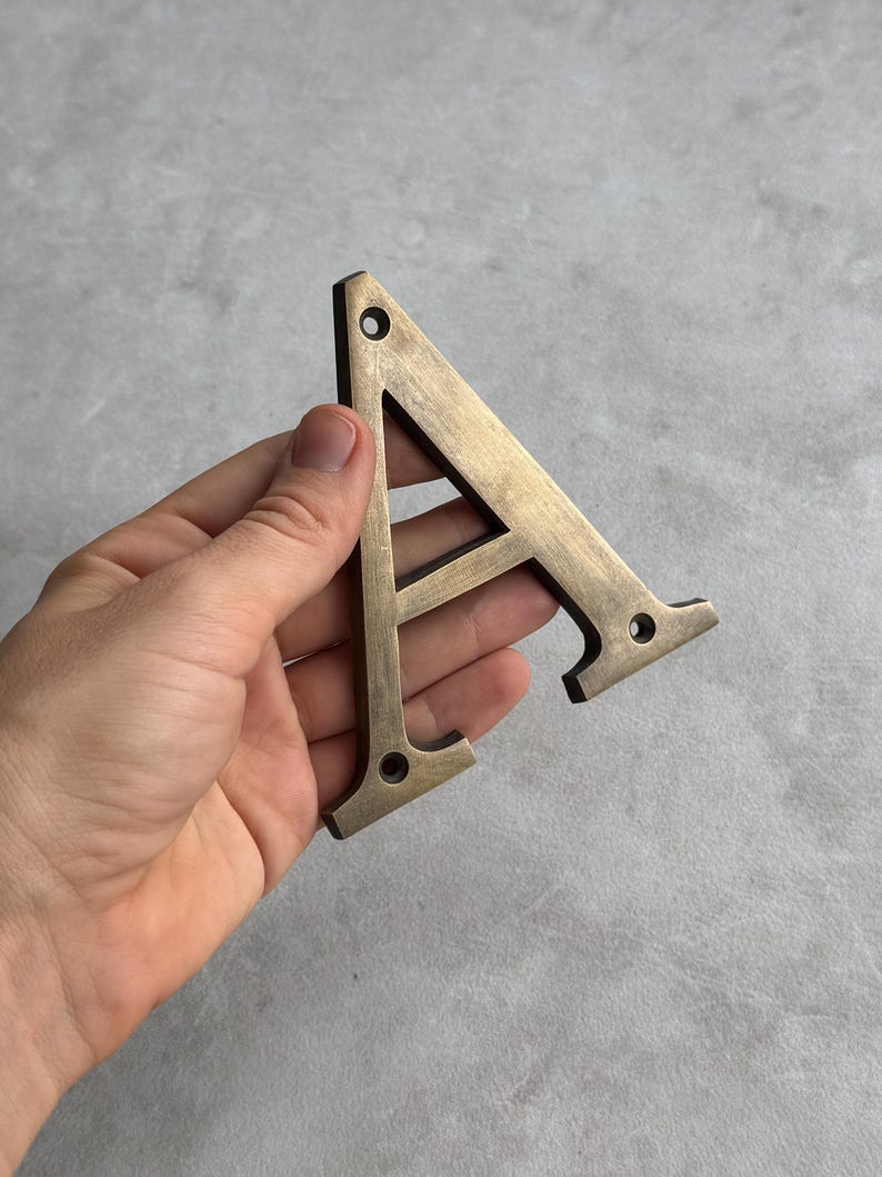 Brass House Numbers – Modern Door Address Letters