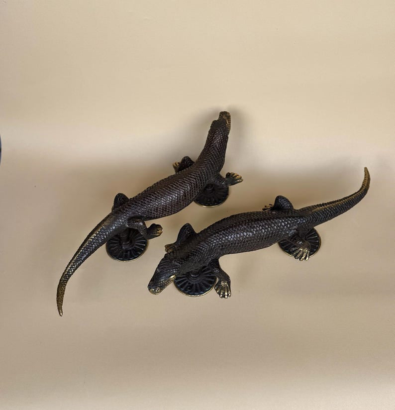 Vintage Gecko Door Handle