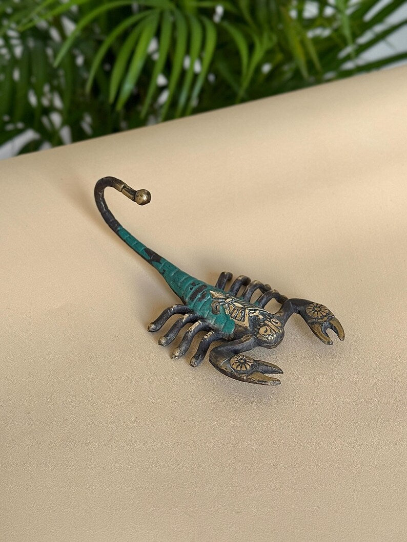 Wall Hook "Scorpion" | Brown Patina Brass