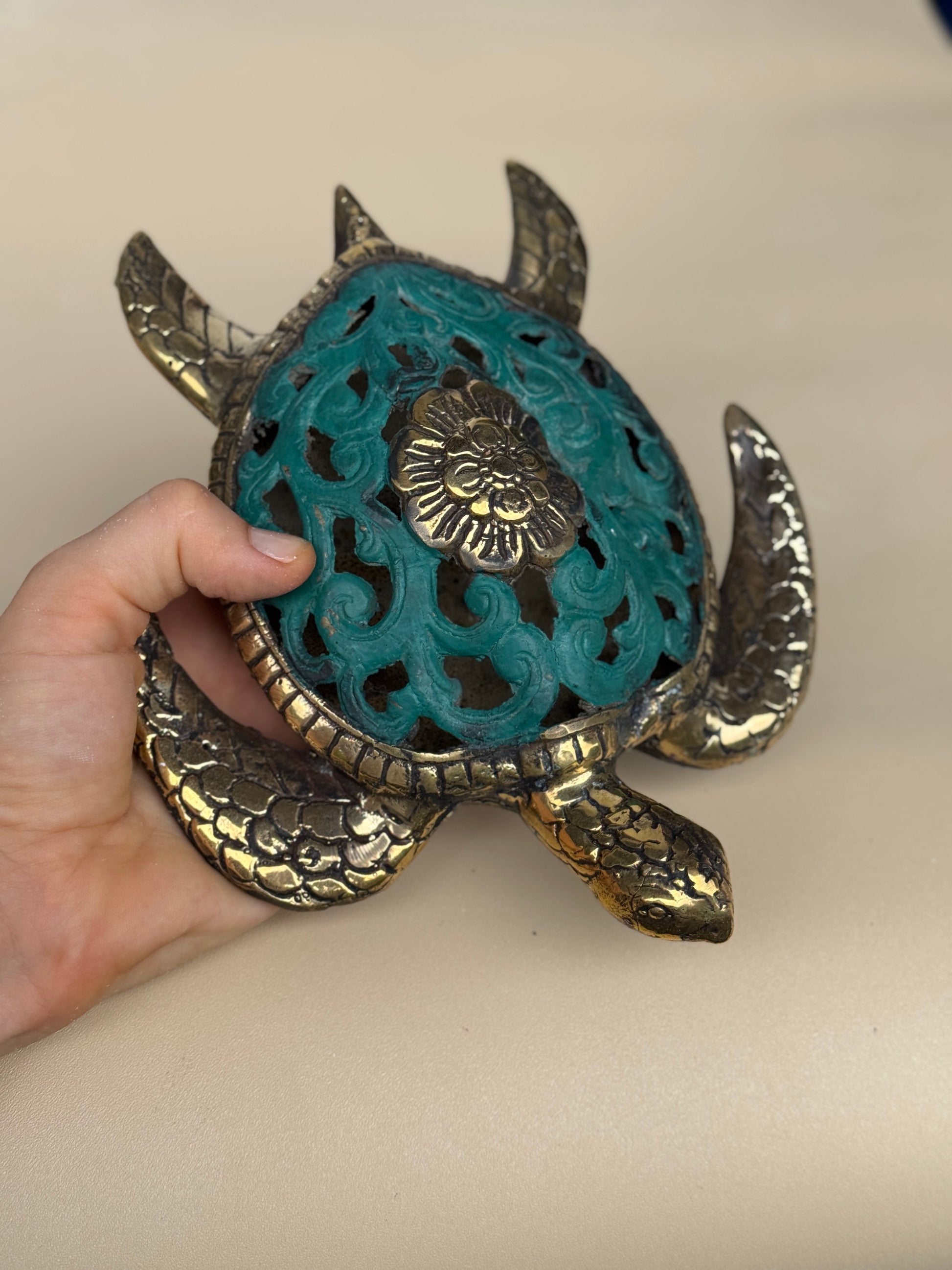 Brass Sea Turtle Statues
