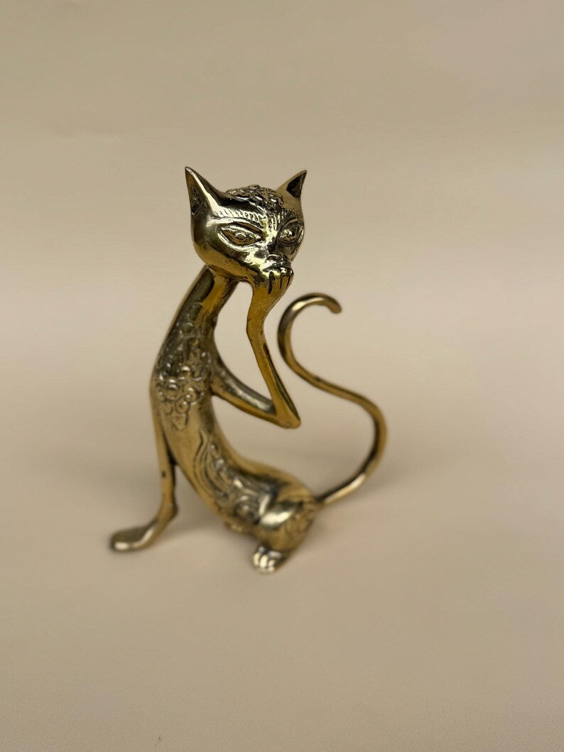 Cat Figurine Pair Gold or Black