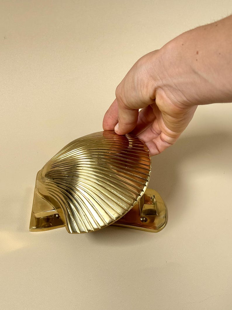 Vintage Brass Shell Door Knocker