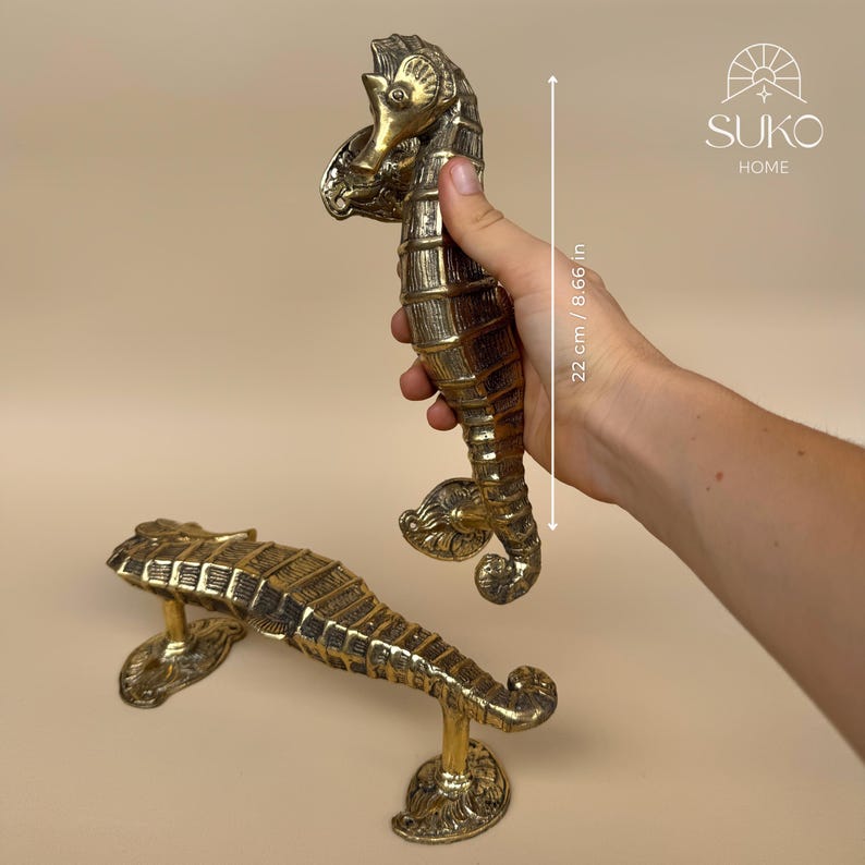 Vintage Seahorse Door Handle