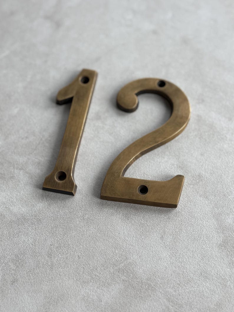 Brass House Numbers – Modern Door Address Letters