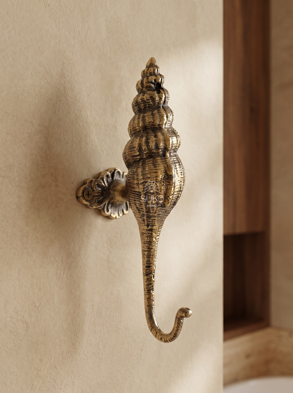 Brass Seashell Wall Hook