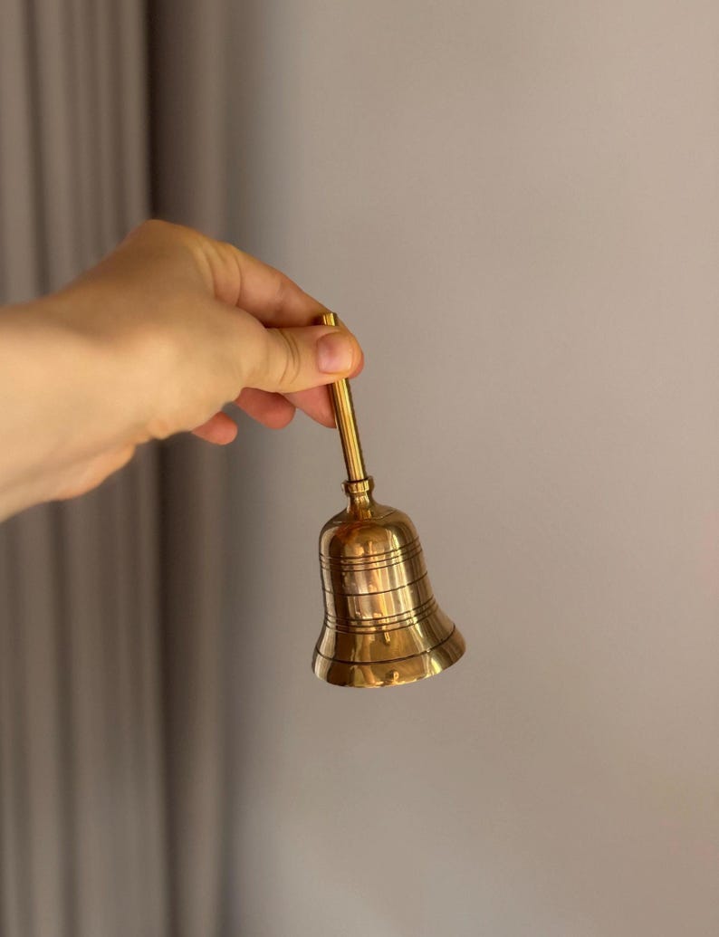 Vintage Gold Hand Bell